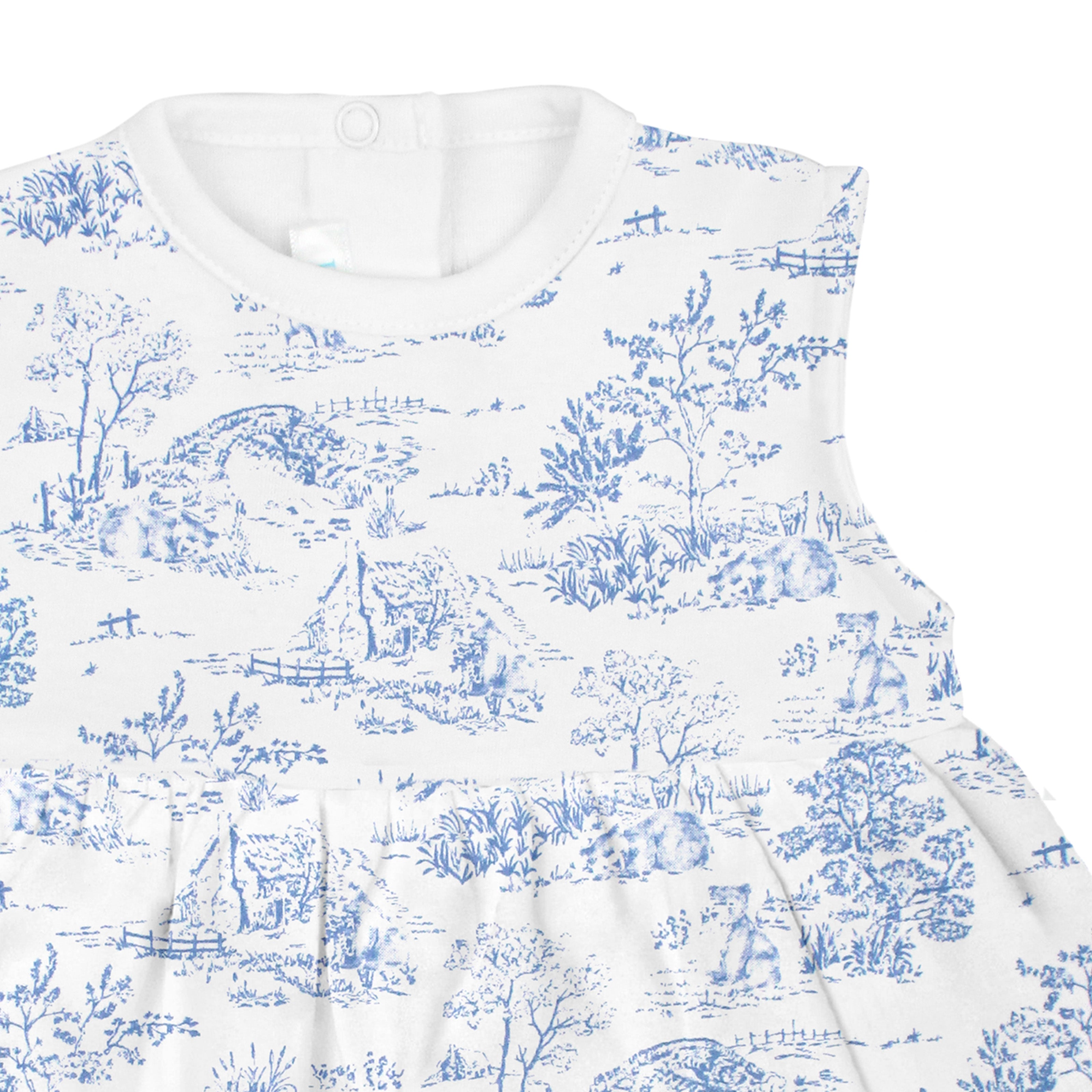 Toile de Jouy Printed Dress | Baby Girl