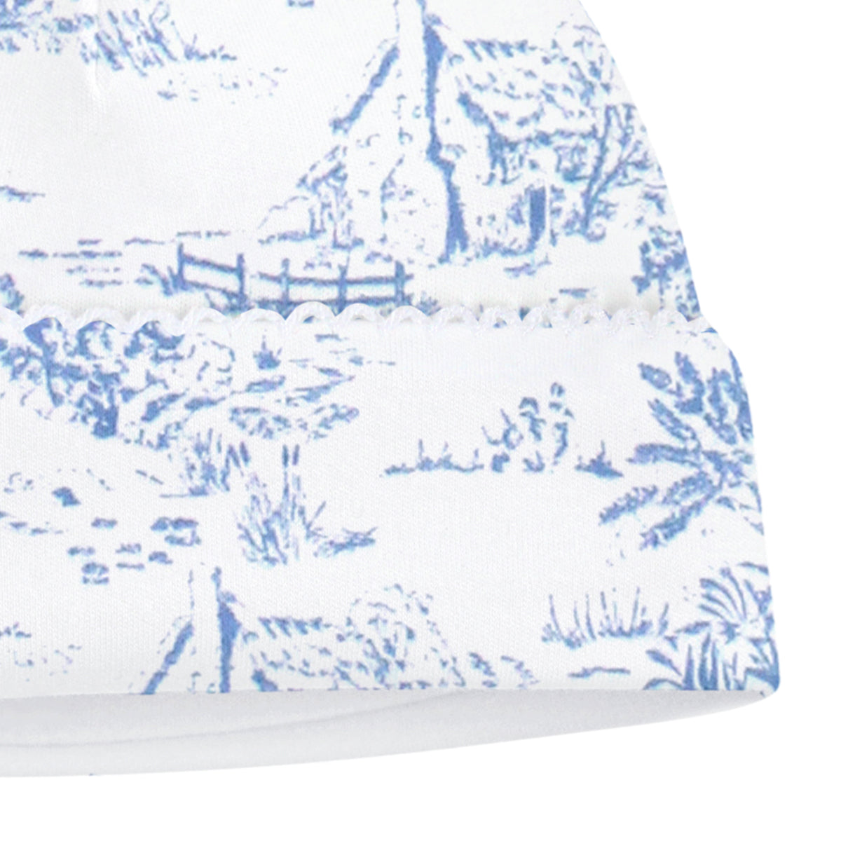 Toile de Jouy Printed Hat | Baby Girl
