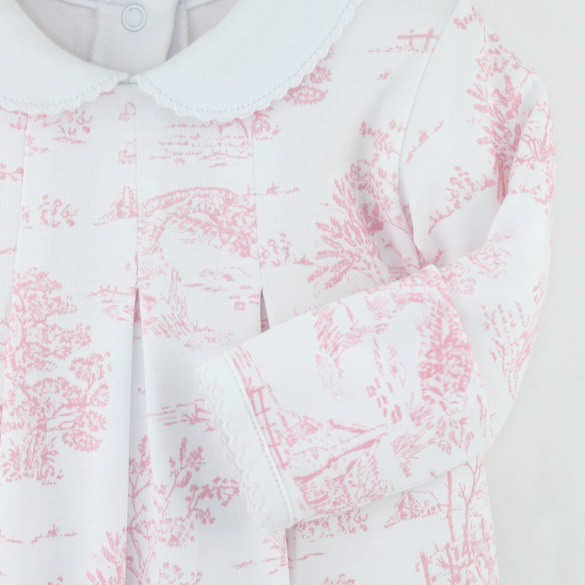 Toile de Jouy Printed Footie | Baby Girl