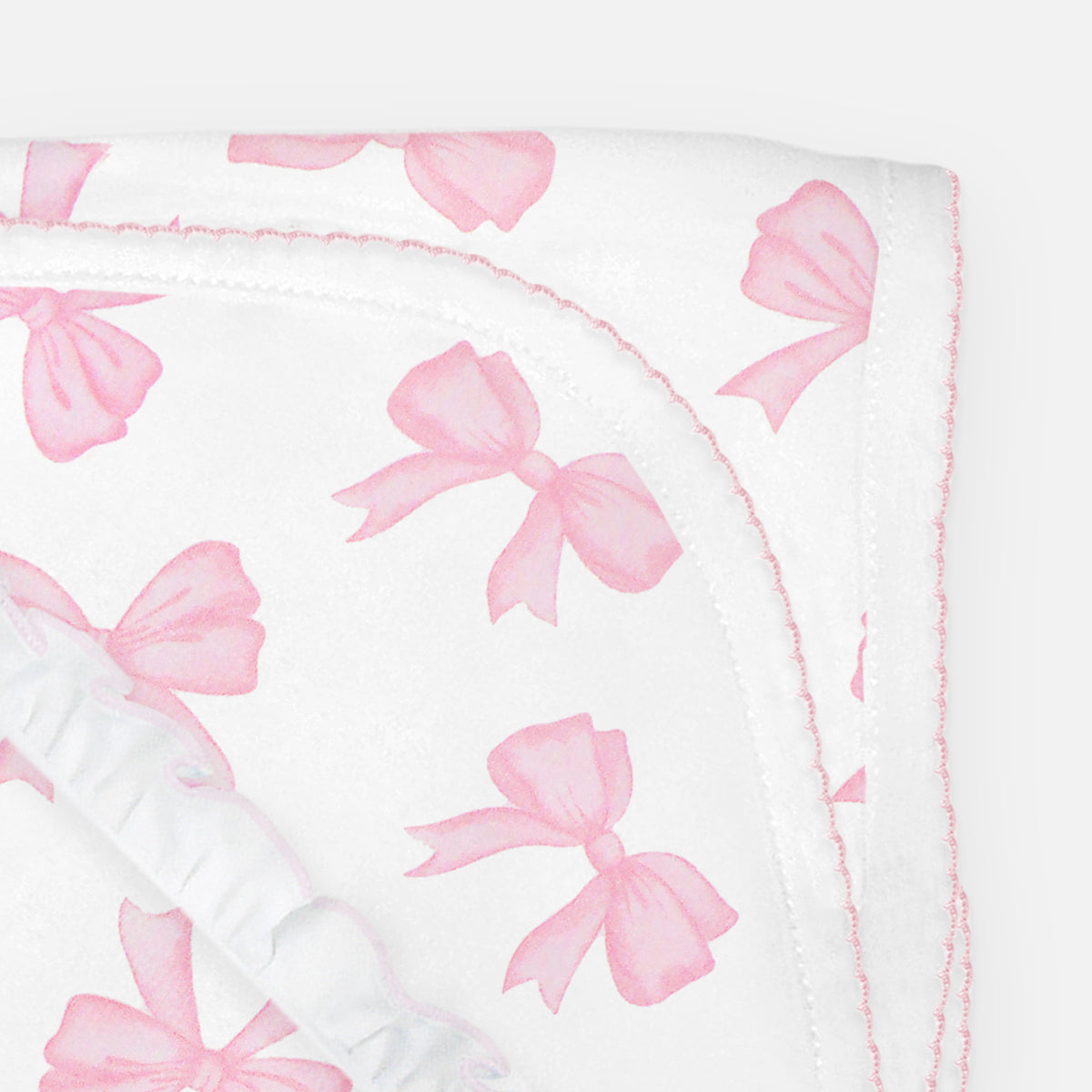 Watercolor Bows Printed Blanket |  Baby Girl