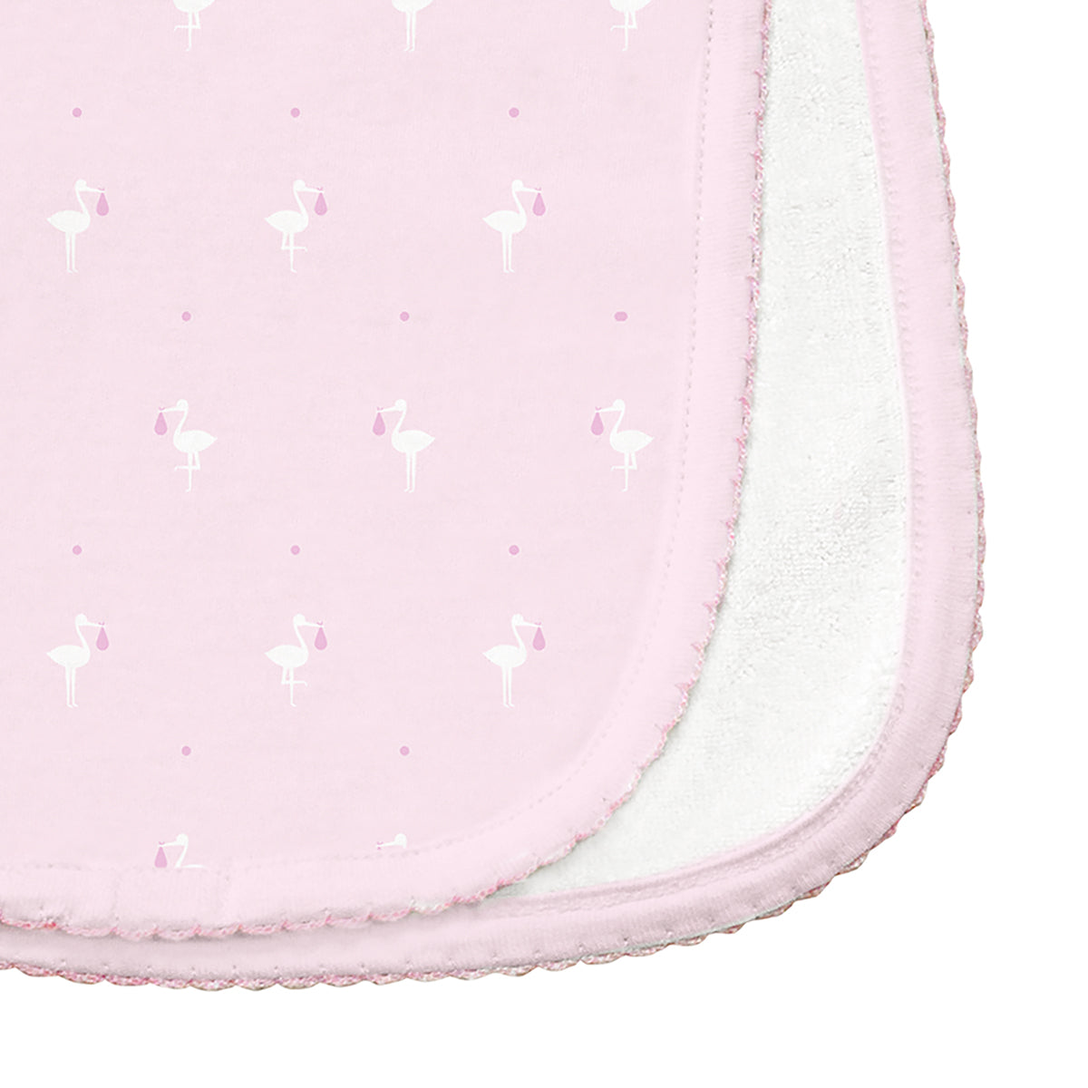 Baby Stork Printed Burpie | Baby Girl