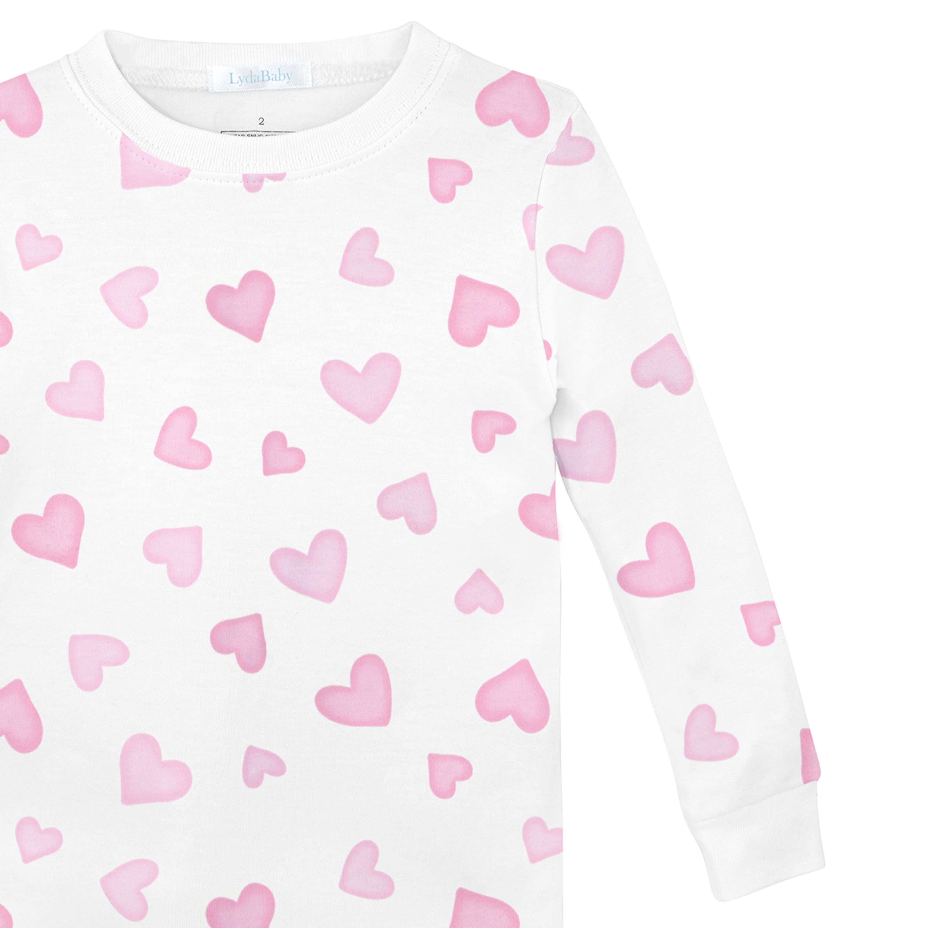 Bright Hearts Printed Pajama | Girl