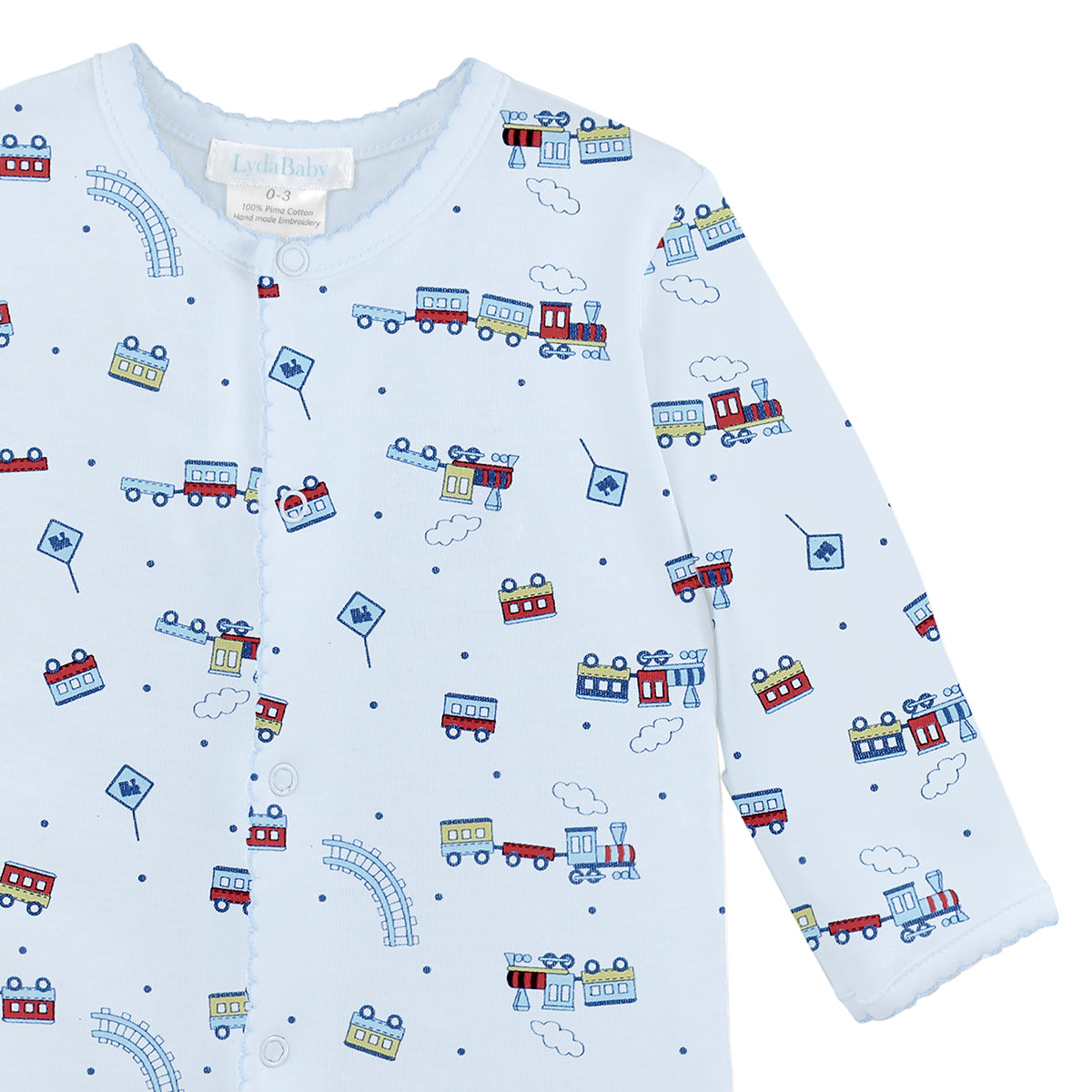 Toy Train Printed Footie | Baby Boy