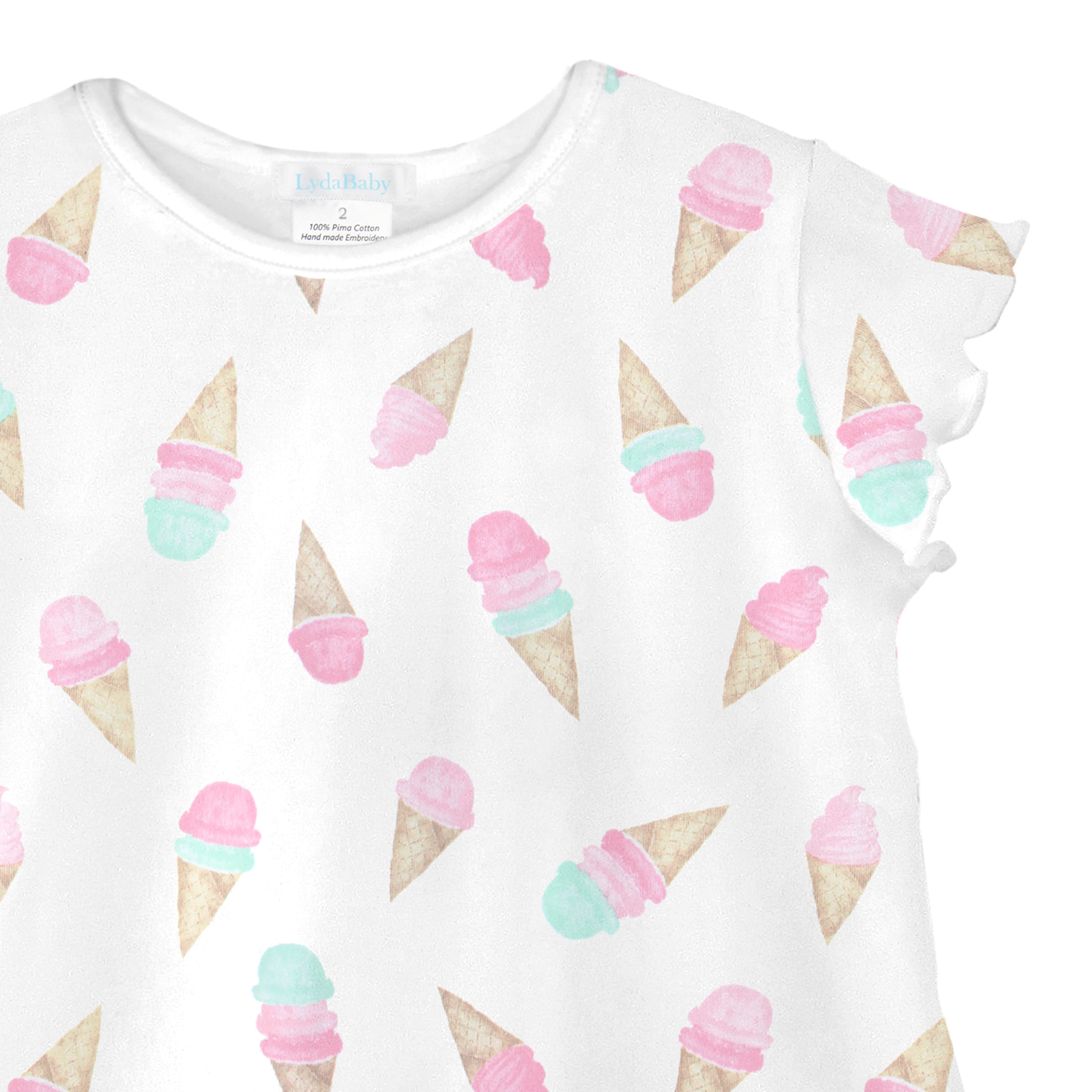 Watercolor Ice Creams Printed Dress | Girl