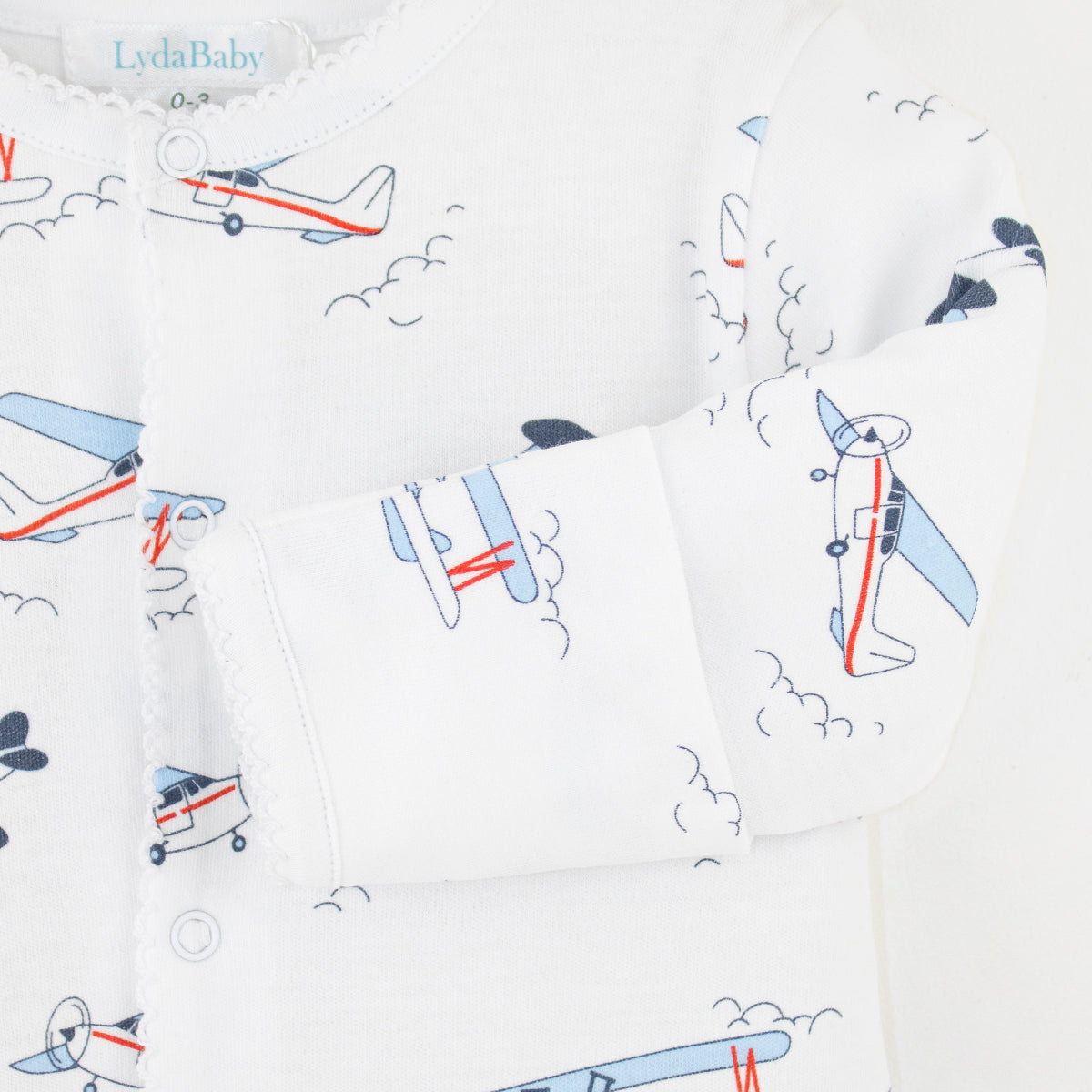 Vintage Airplanes Printed Footie | Baby Boy