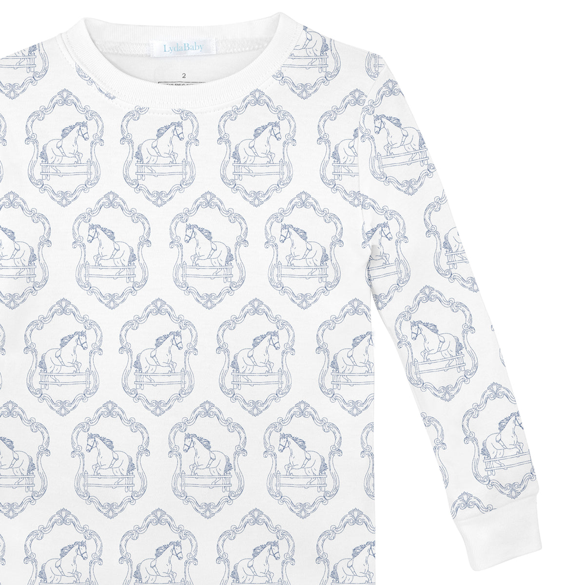 Horses Toile de Jouy Printed Pajama | Boy