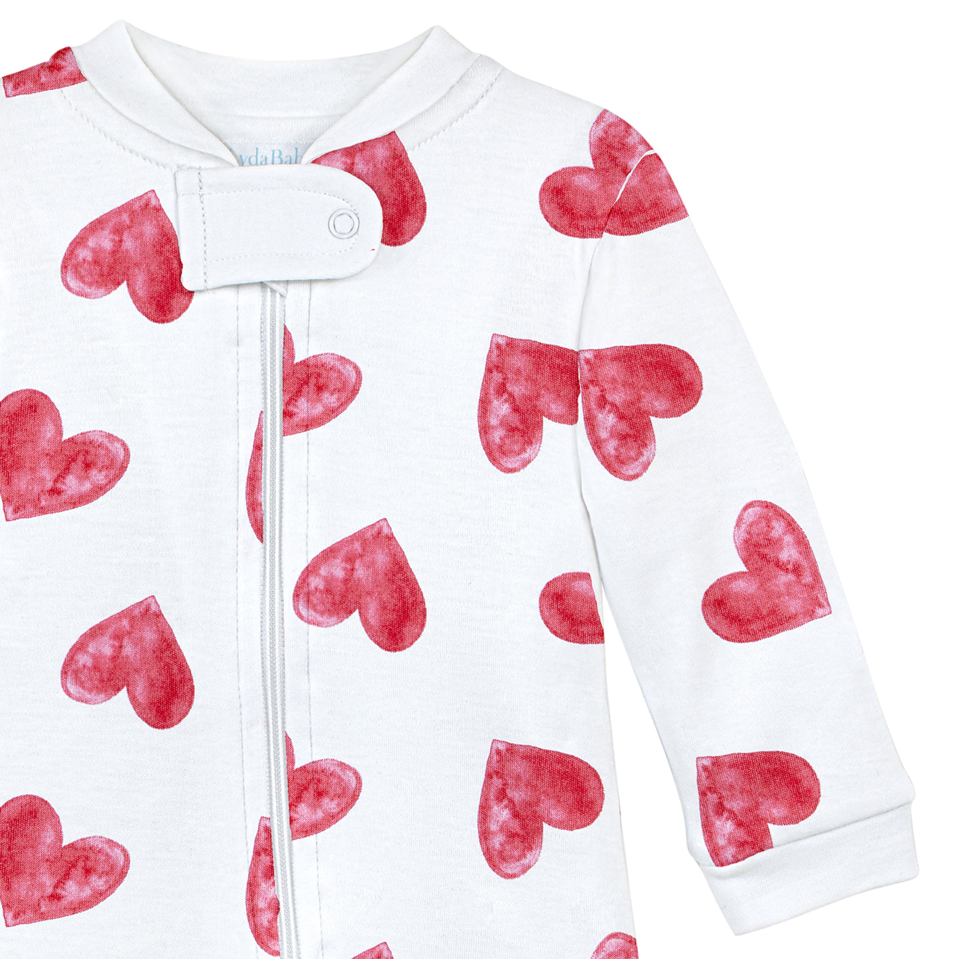 Love You Printed Zipper Footie | Baby Girl