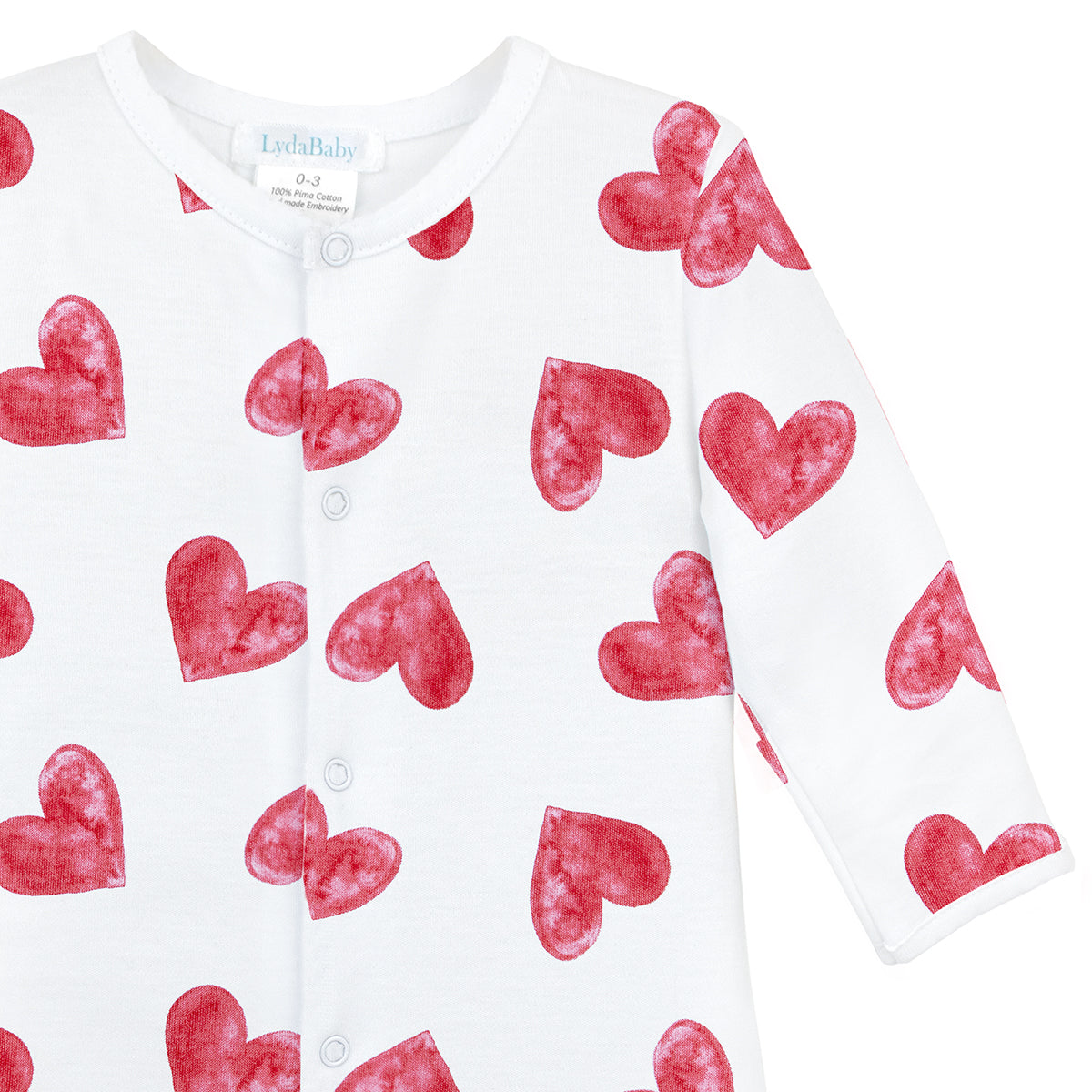 Love You Printed Footie | Baby Girl
