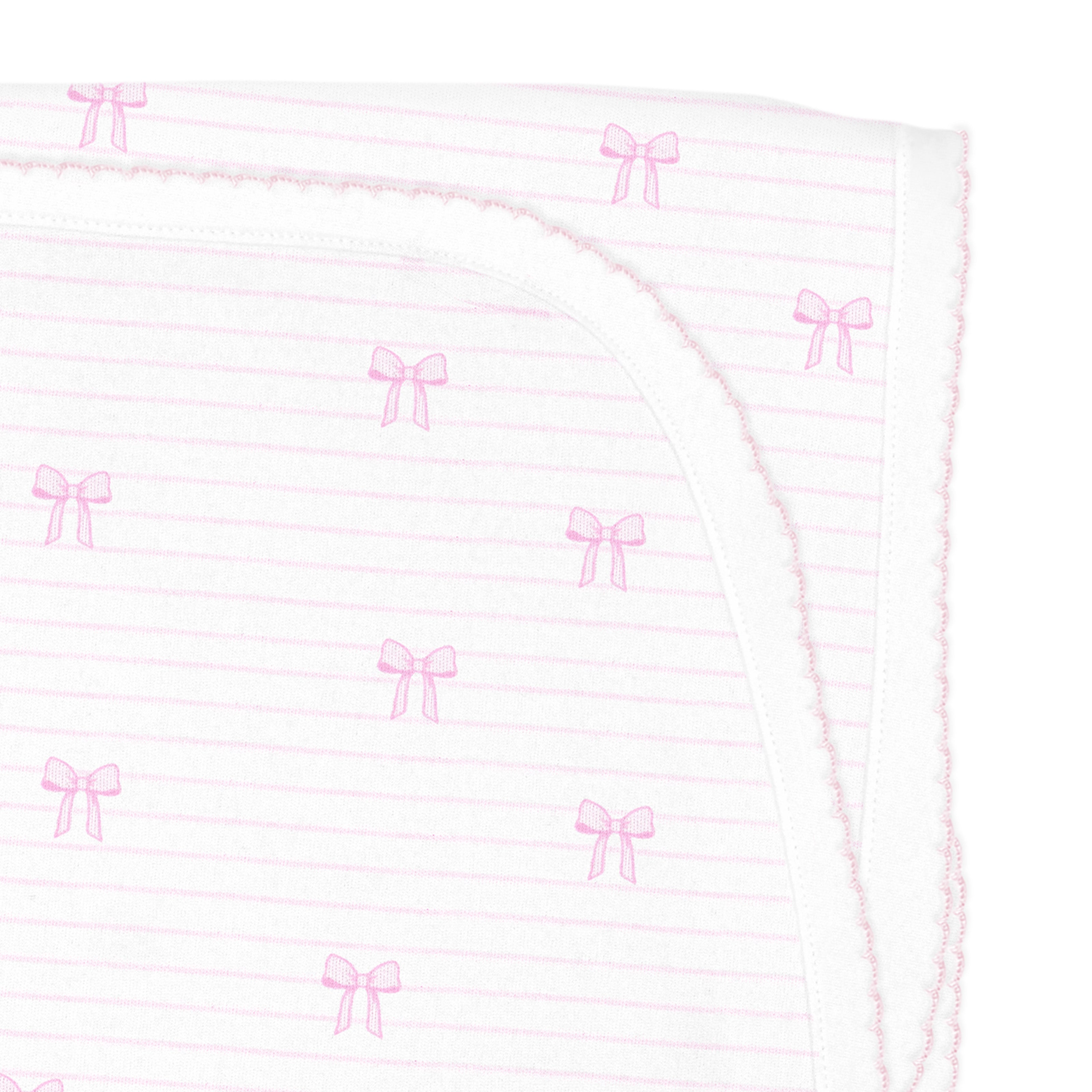 Bows and Stripes Printed Blanket | Baby Girl