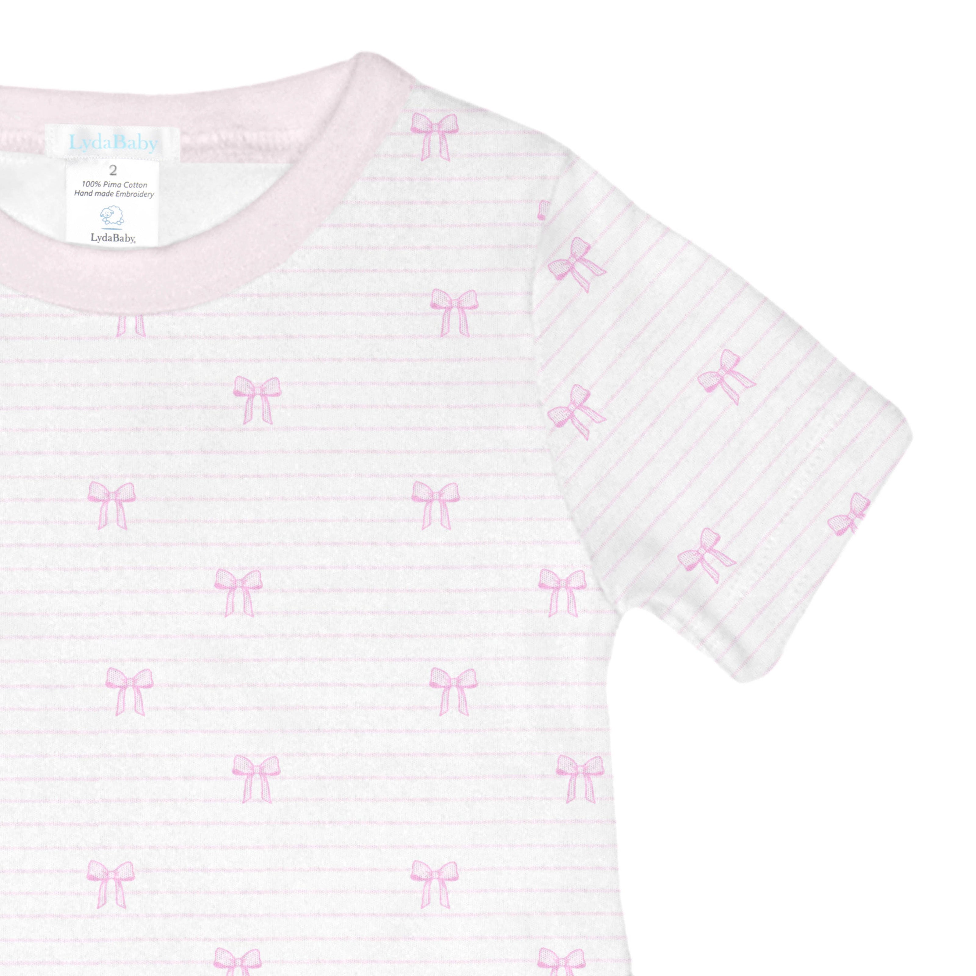 Bows and Stripes Printed Pajama | Girl