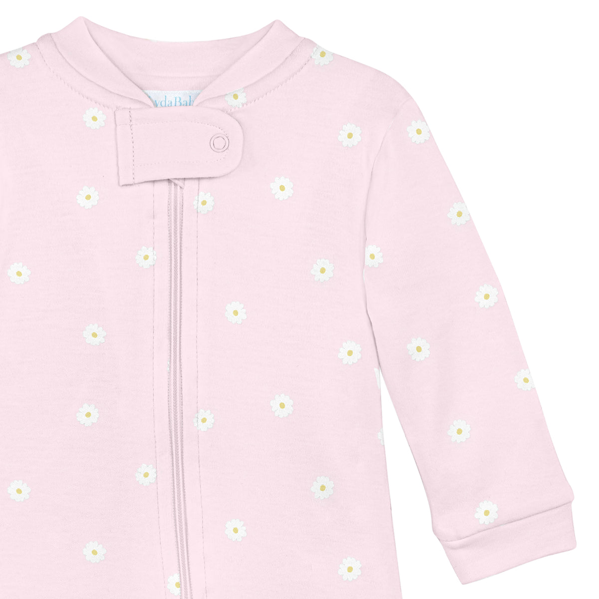 Lovely Daisies Printed Zipper Footie | Baby Girl