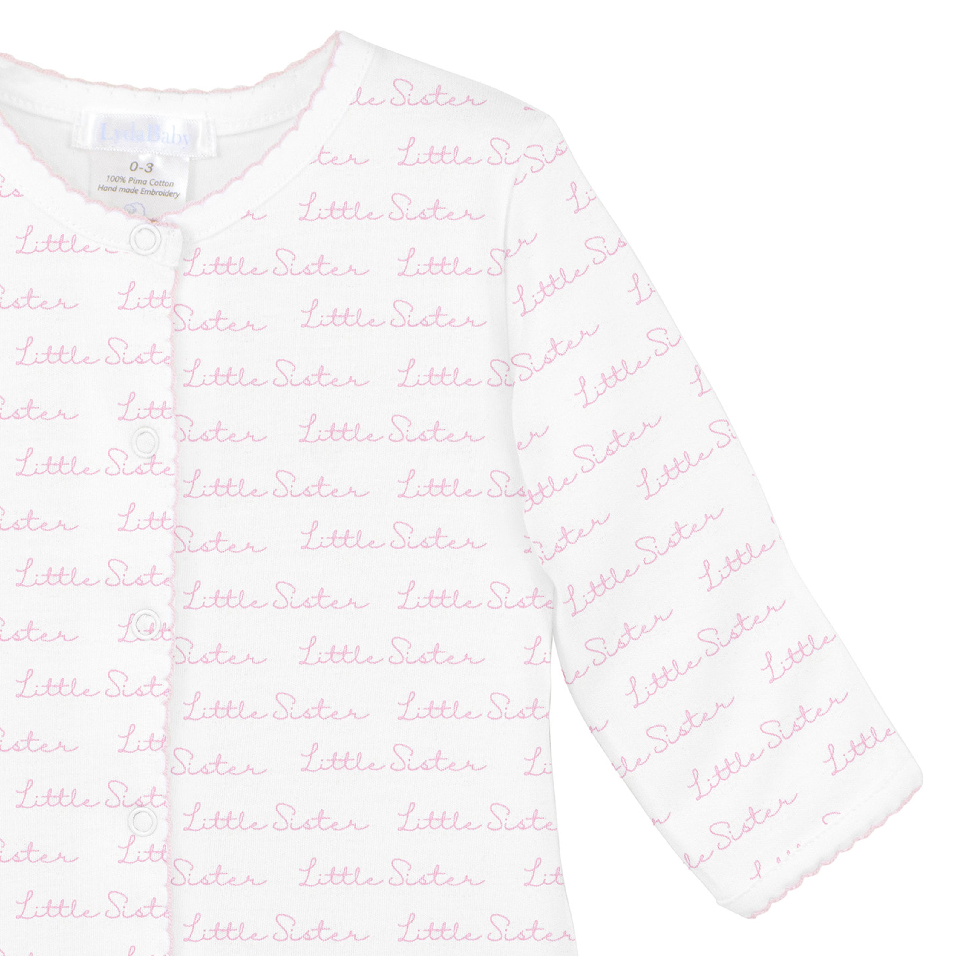 Little Sister Printed Footie | Baby Girl