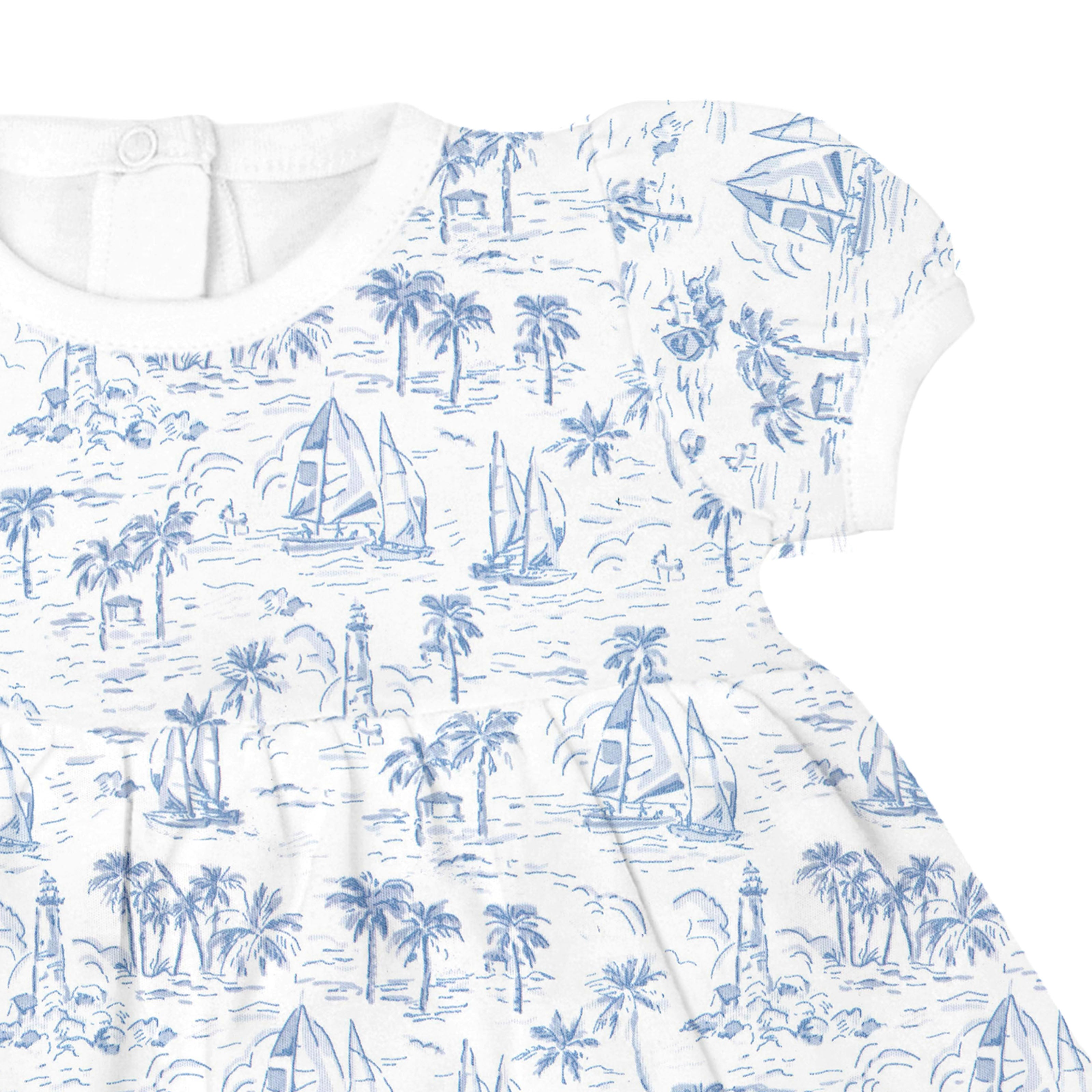 Marine Landscape Printed Dress | Baby Girl
