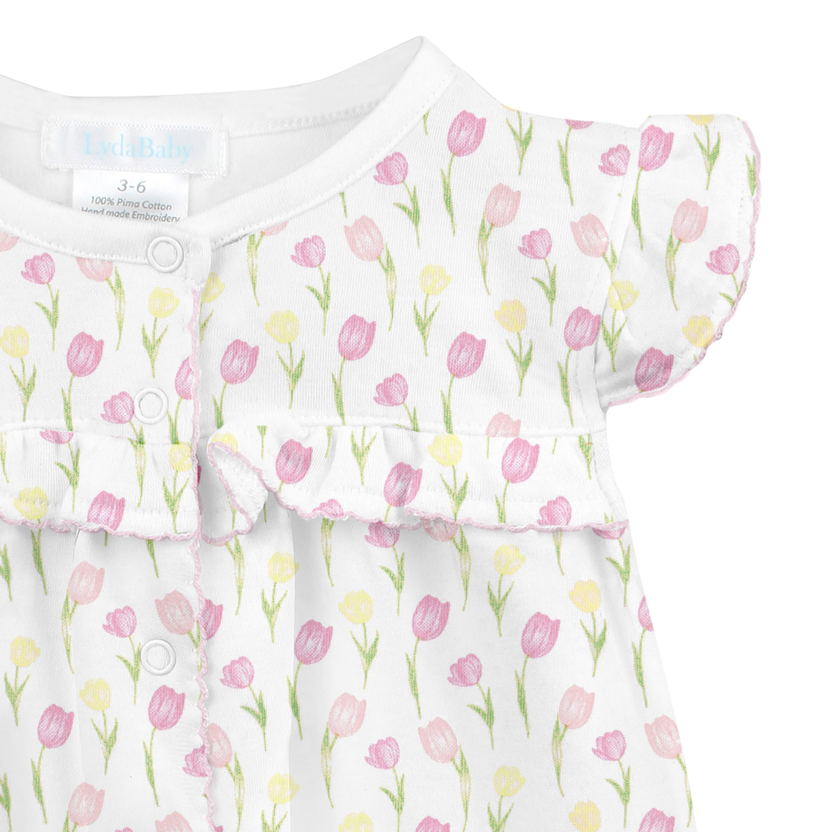 Tulip Fields Printed Romper | Baby Girl