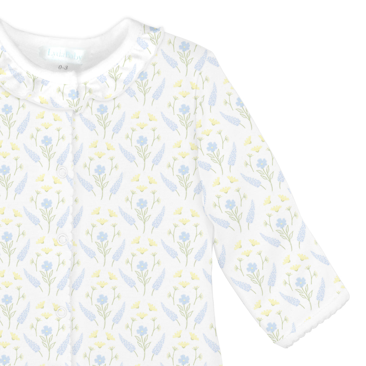 Serene Floral Printed Footie | Baby Girl