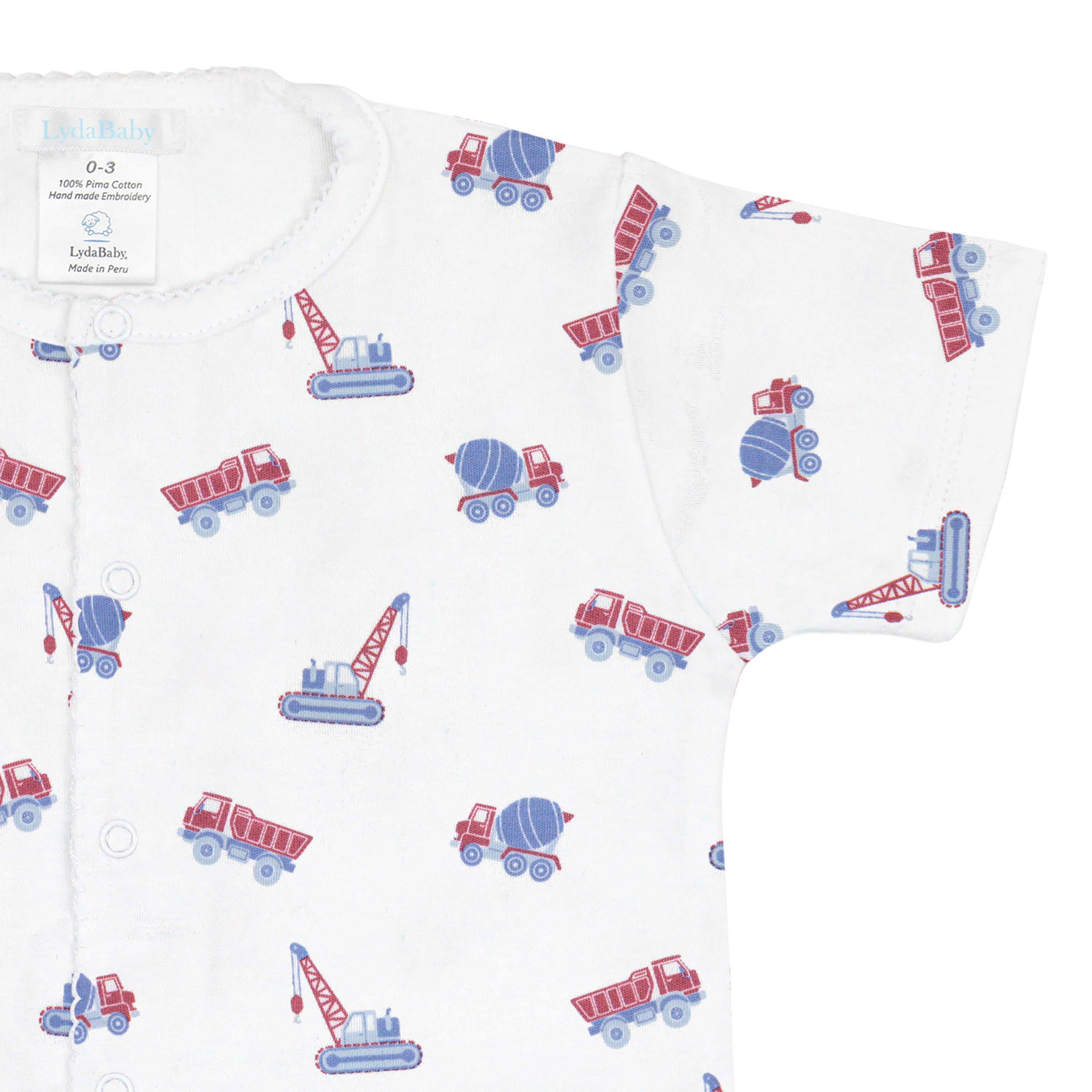 Trucks Printed Romper | Baby Boy