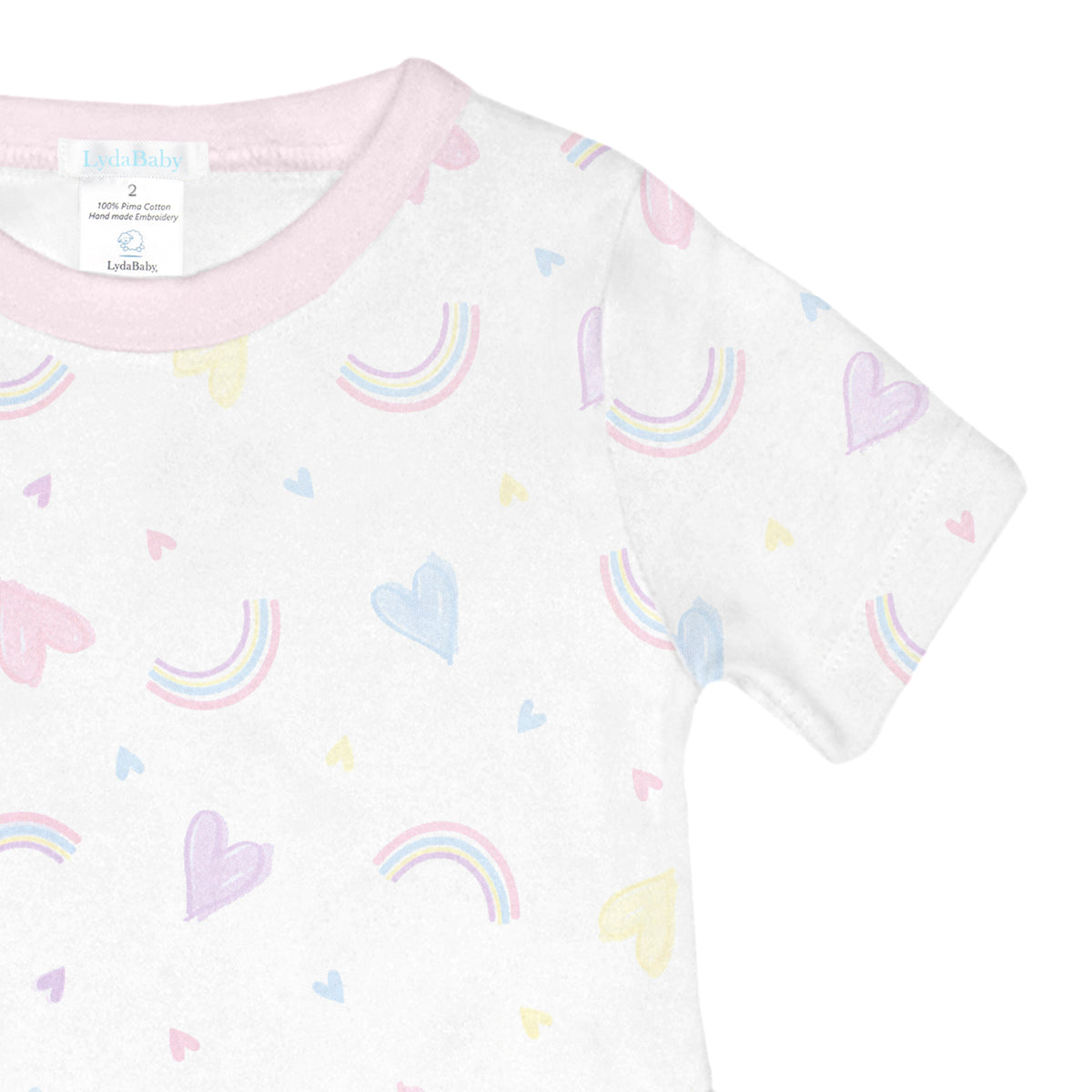 Hearts and Rainbows Printed Pajama | Baby Girl