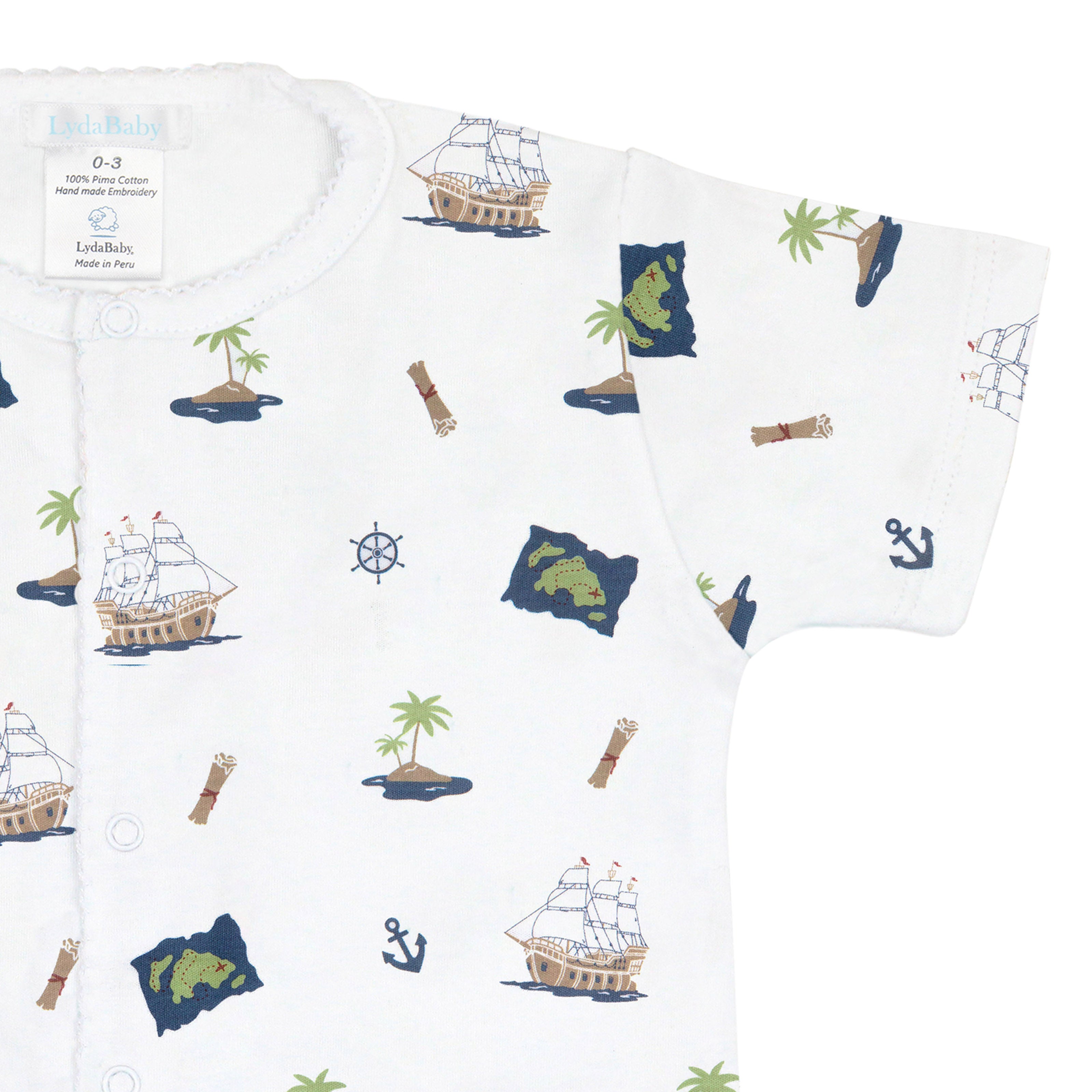 Pirate's Island Printed Romper | Baby Boy
