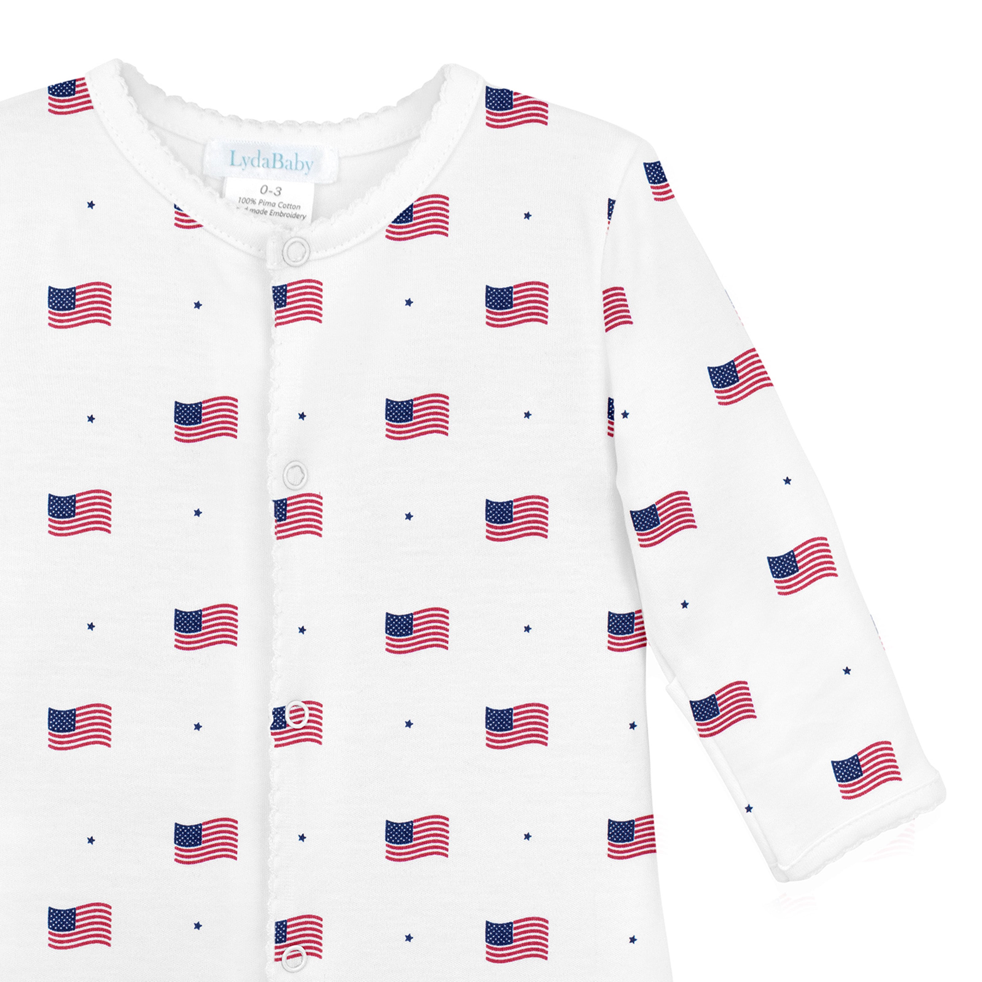 Red, White & Cute Printed Footie | Baby Unisex