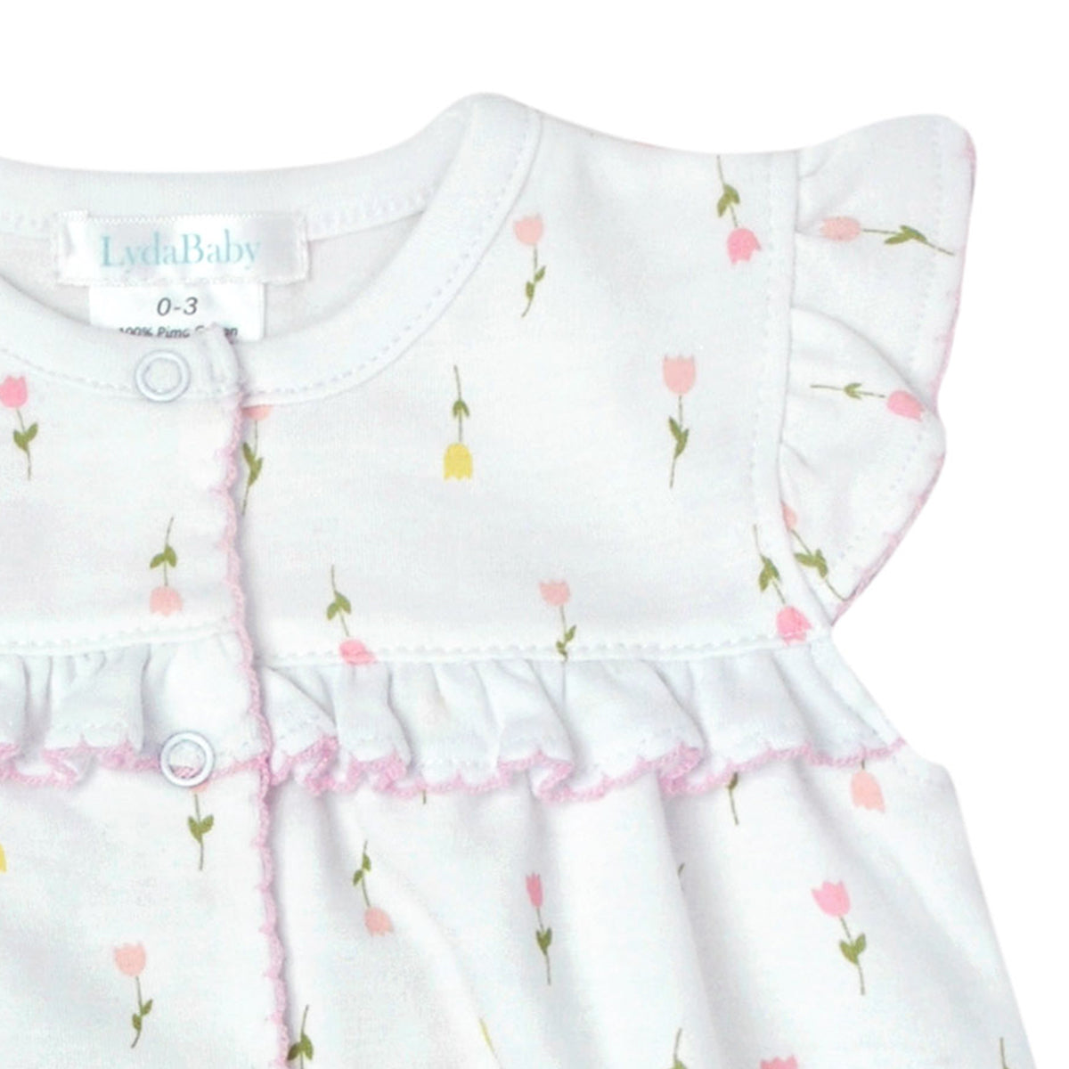 Tulip Flowers Printed Romper | Baby Girl