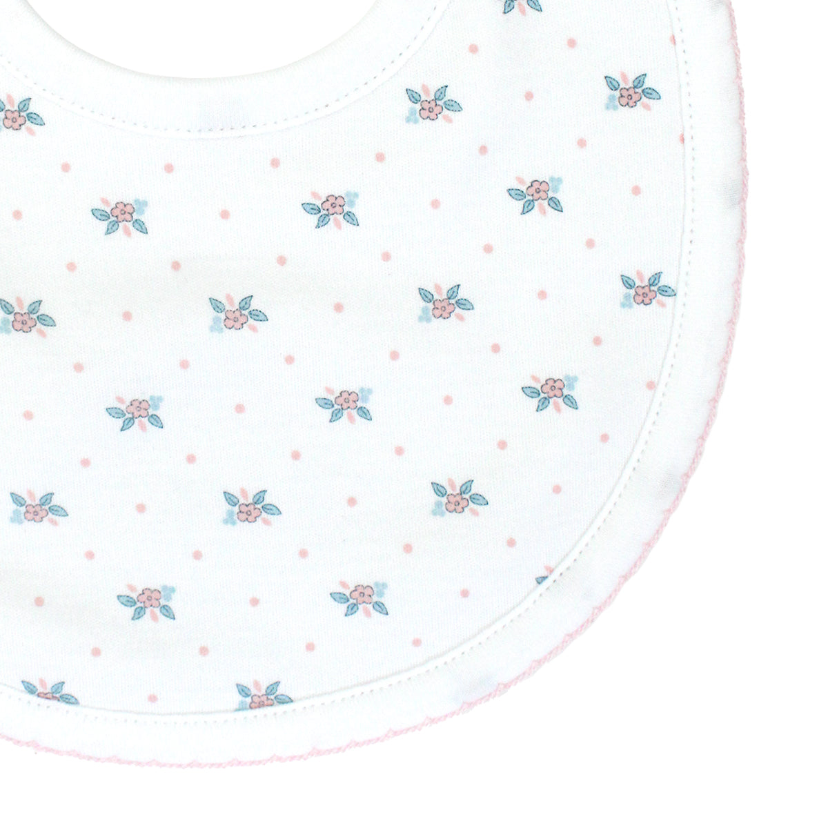Tiny Flowers Printed Bib | Baby Girl
