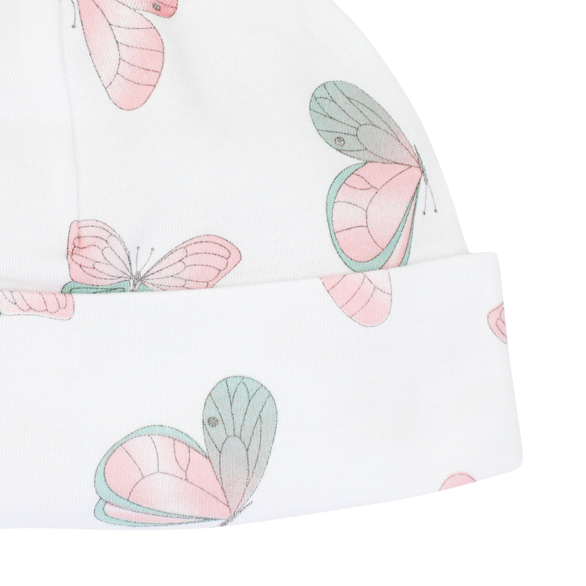 Watercolor Butterflies Printed Hat | Baby Girl
