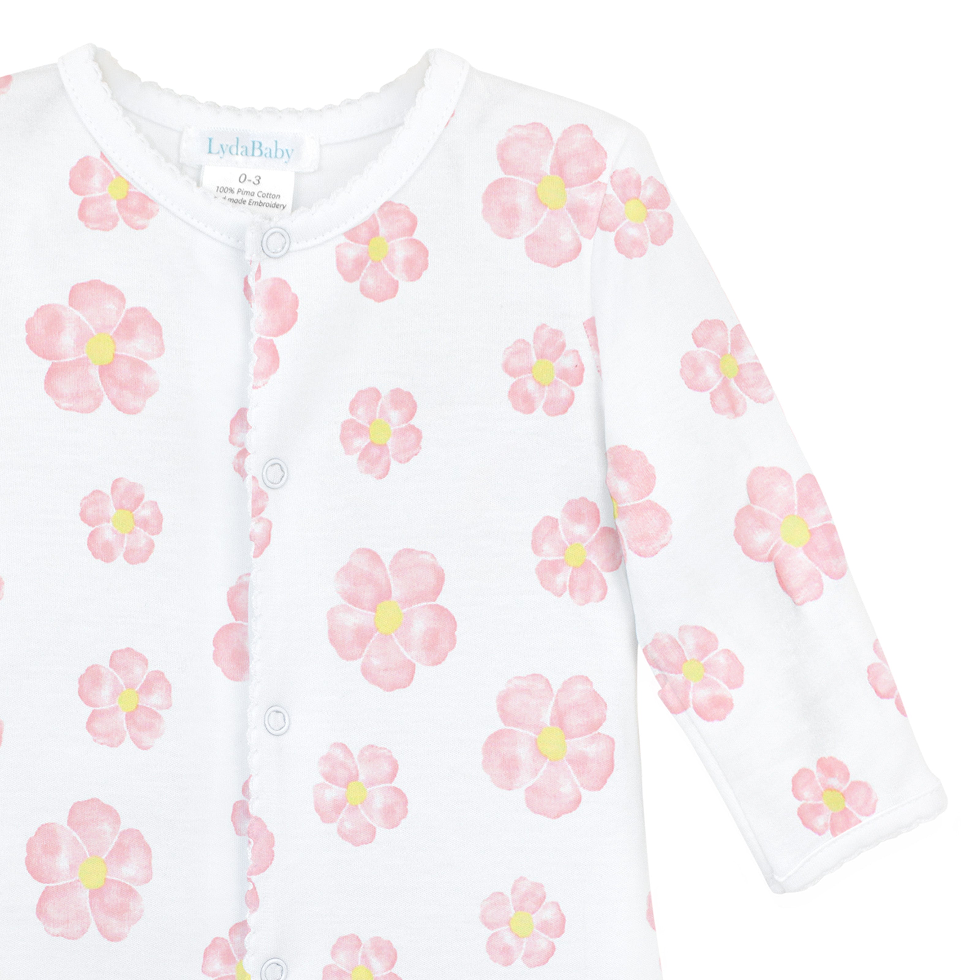Sweet Flowers Printed Footie | Baby Girl