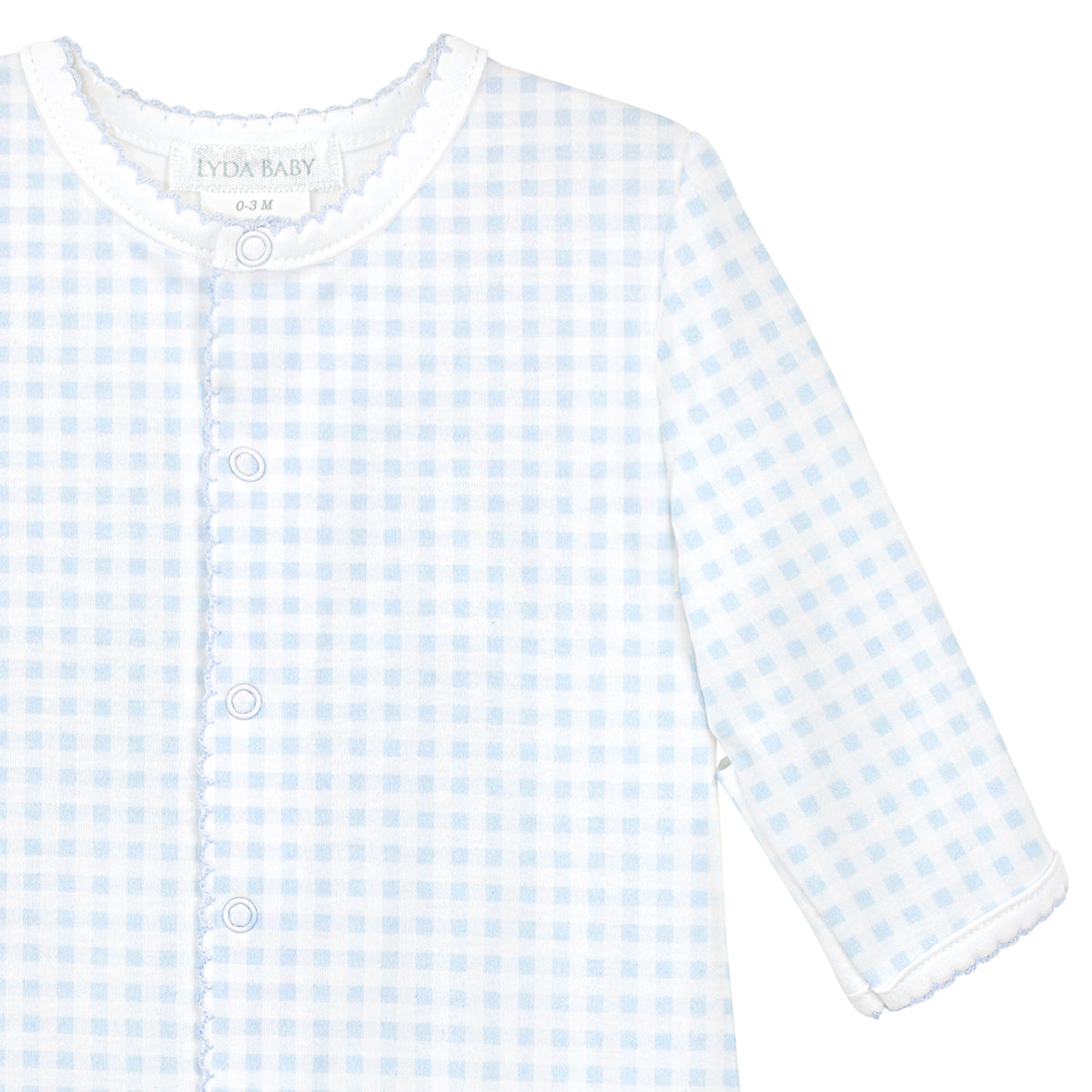Light Blue Vichy Printed Converter | Baby Boy
