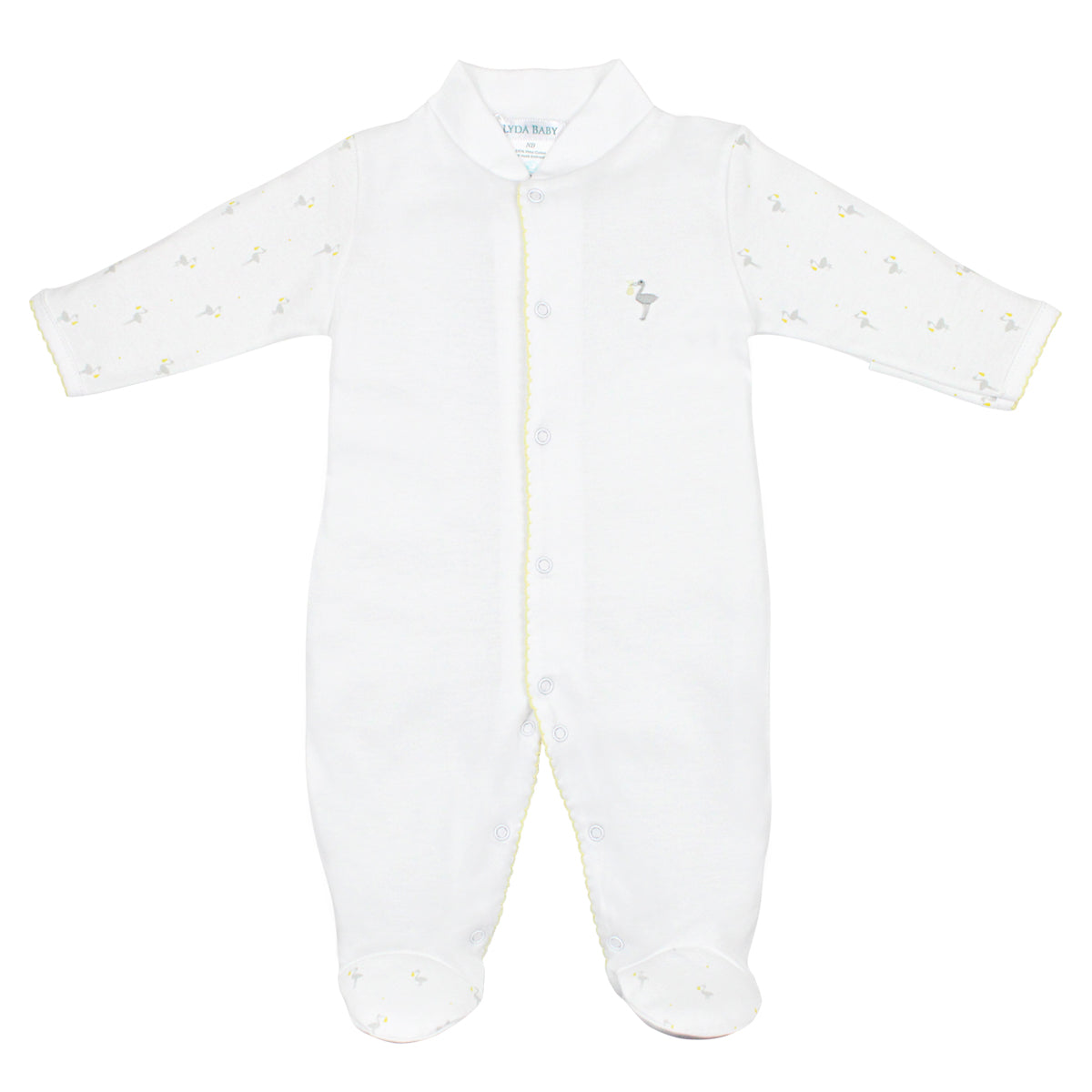 Cigueña Embroidery and Printed footie | Baby Unisex