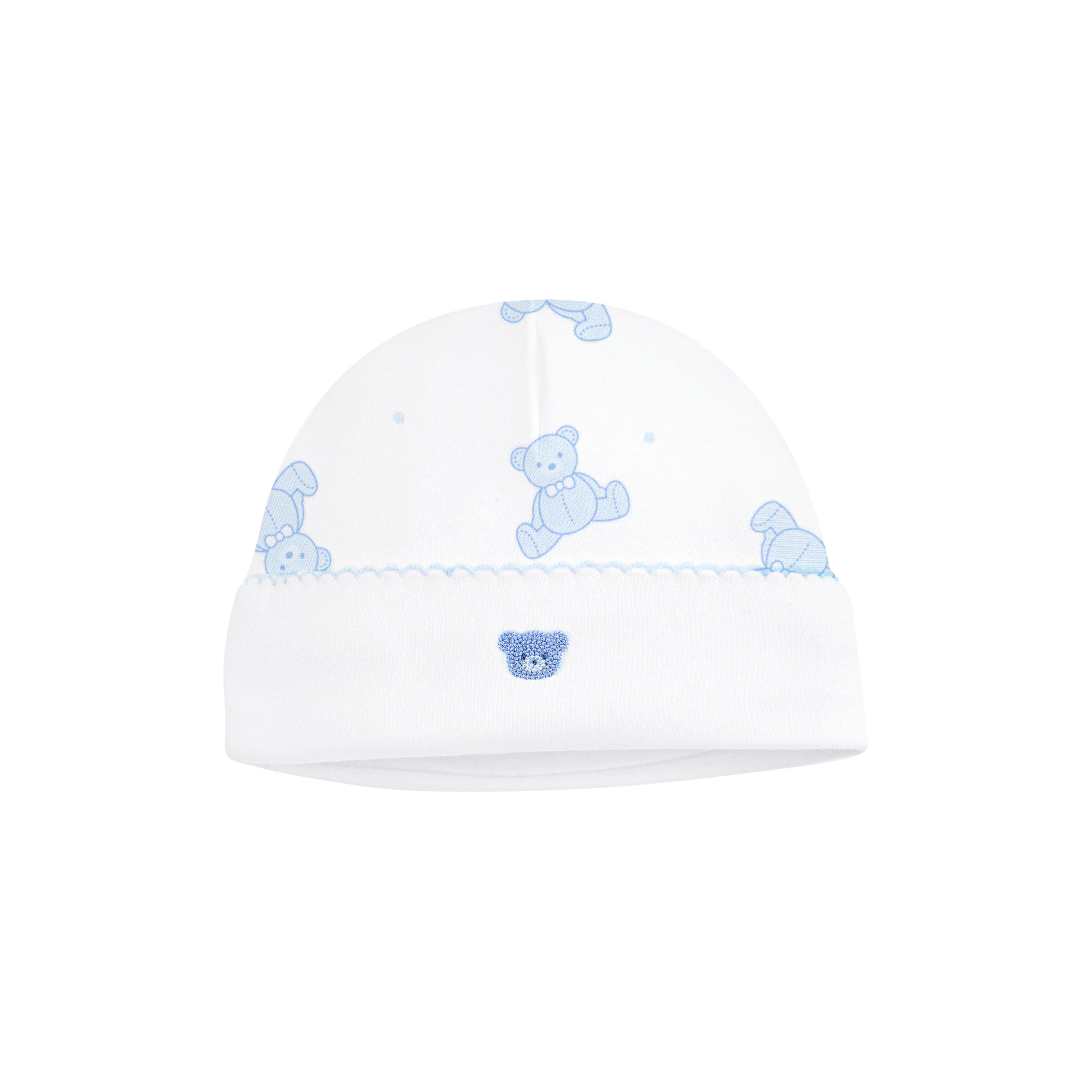 Teddy Bear Embroidery and Printed Hat | Baby Boy
