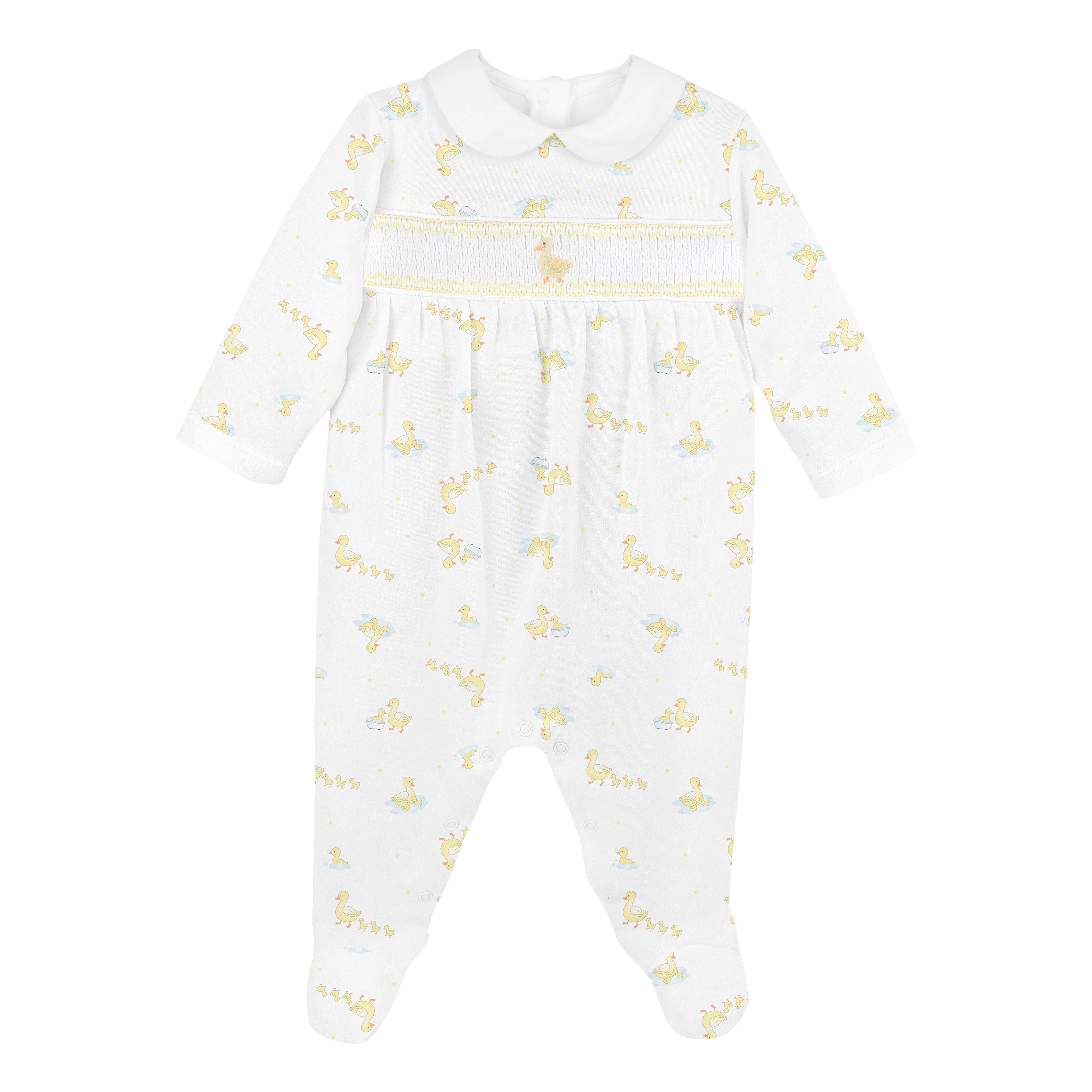 Bath Time Embroidery and Print Footie | Baby Unisex