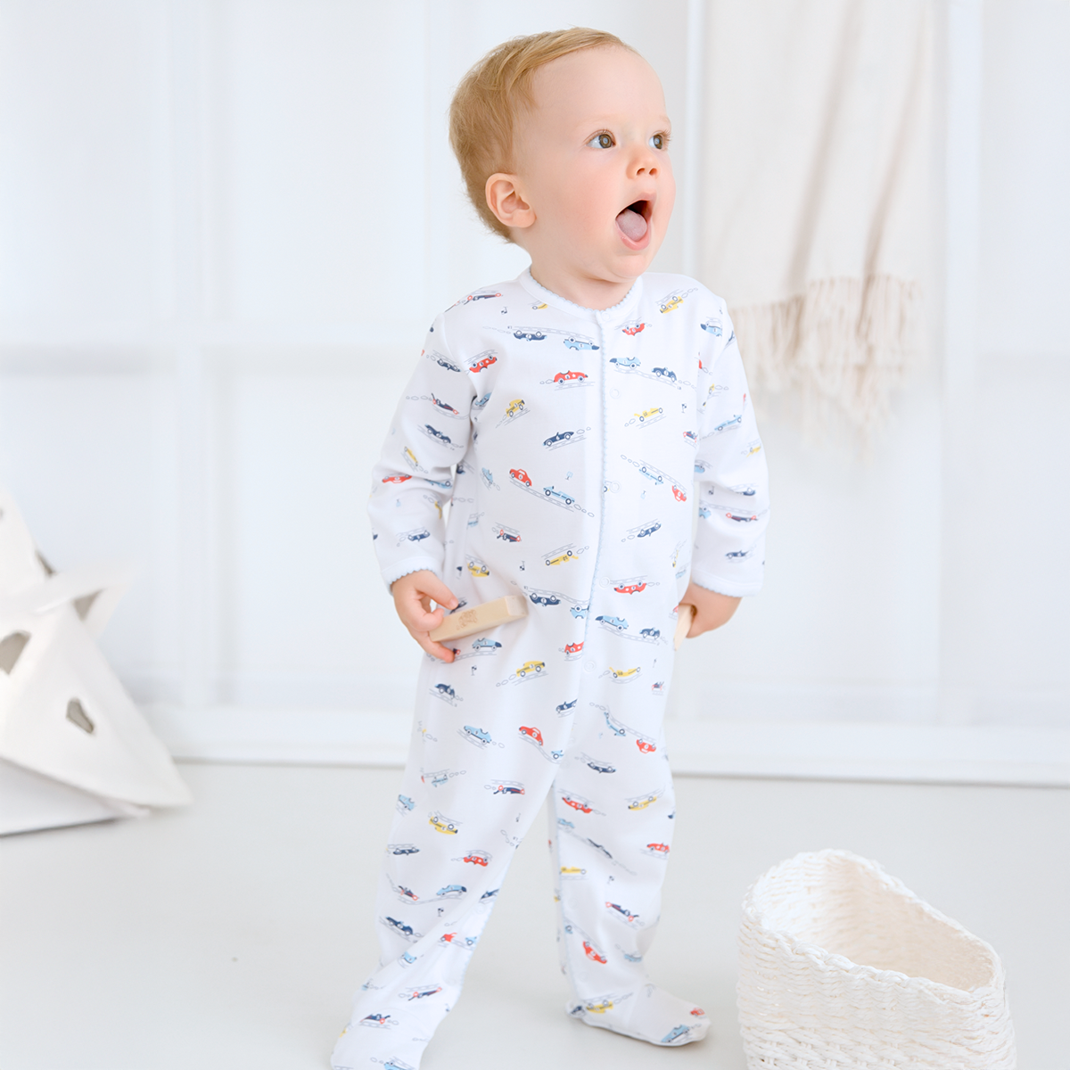 Racers Printed Footie | Baby Boy