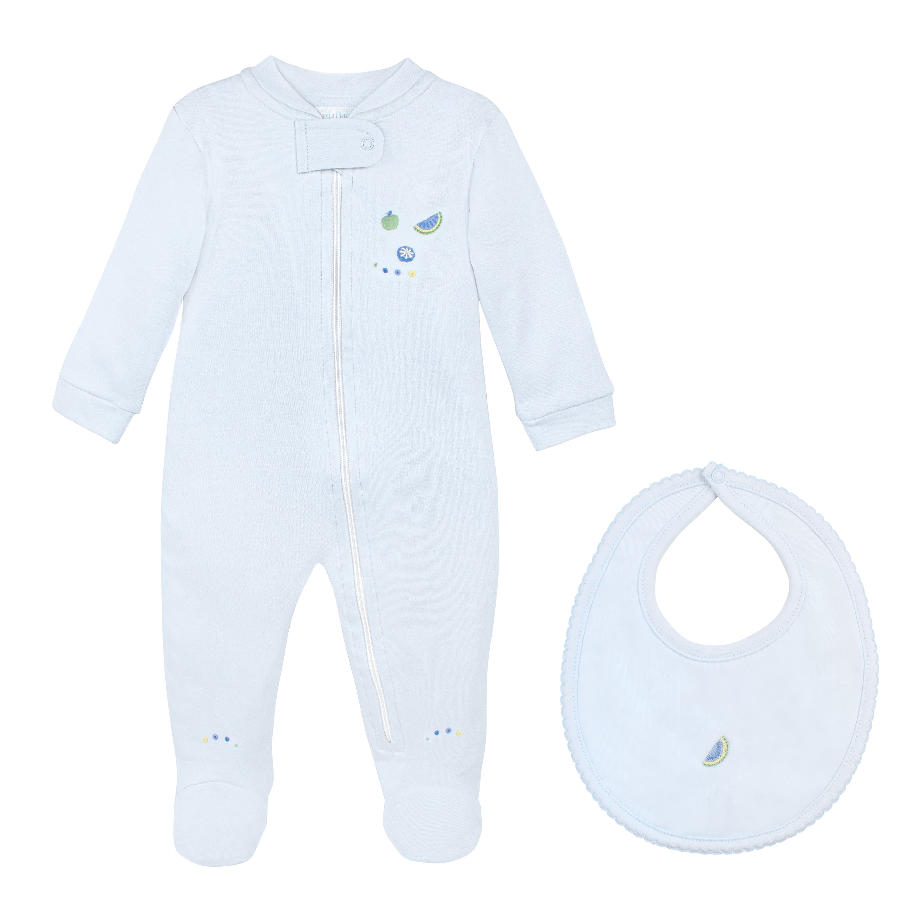 Summer Fruits Embroidery Set 2 Pieces | Baby Boy