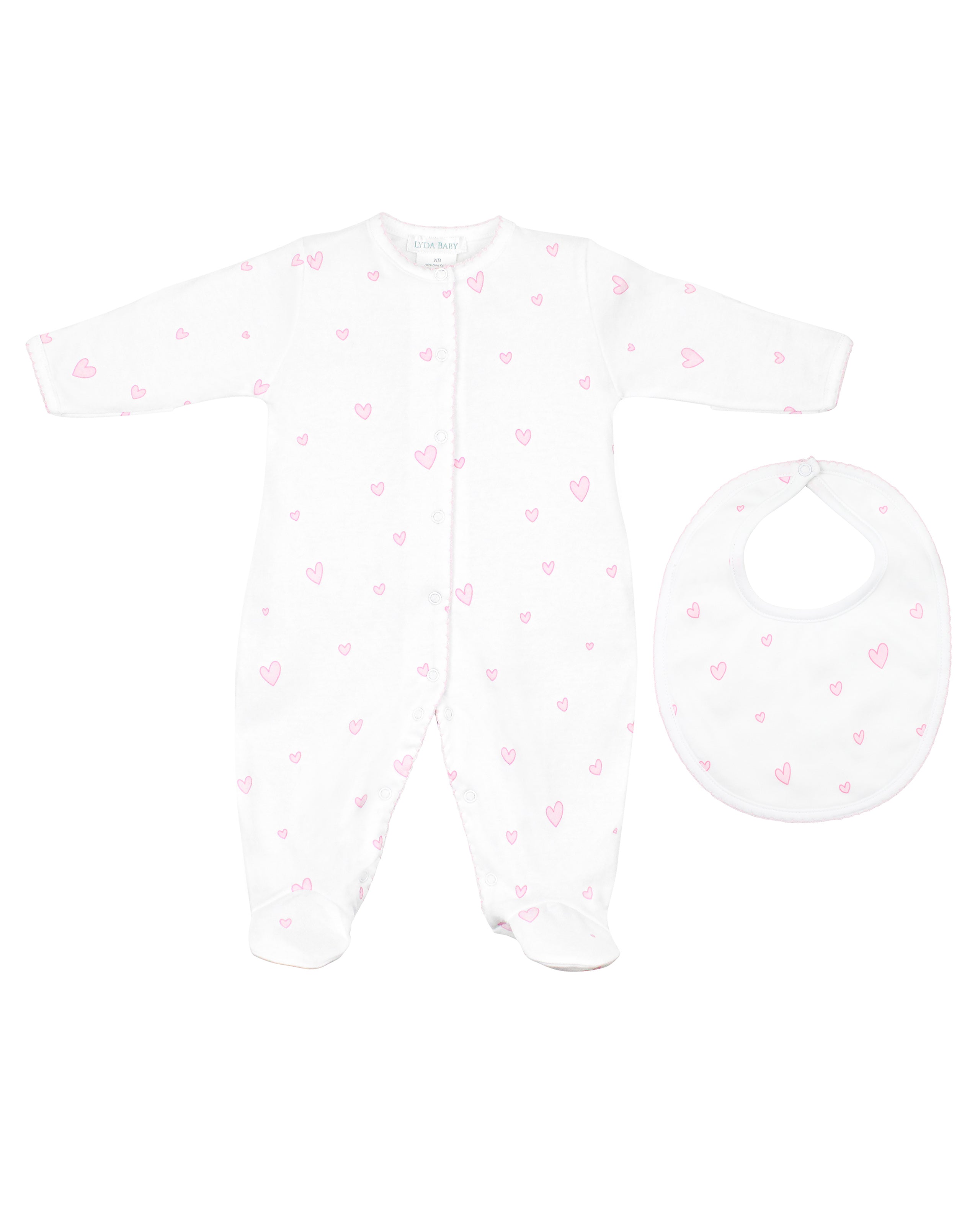 Unique Hearts Printed Set 2 Pieces | Baby Girl