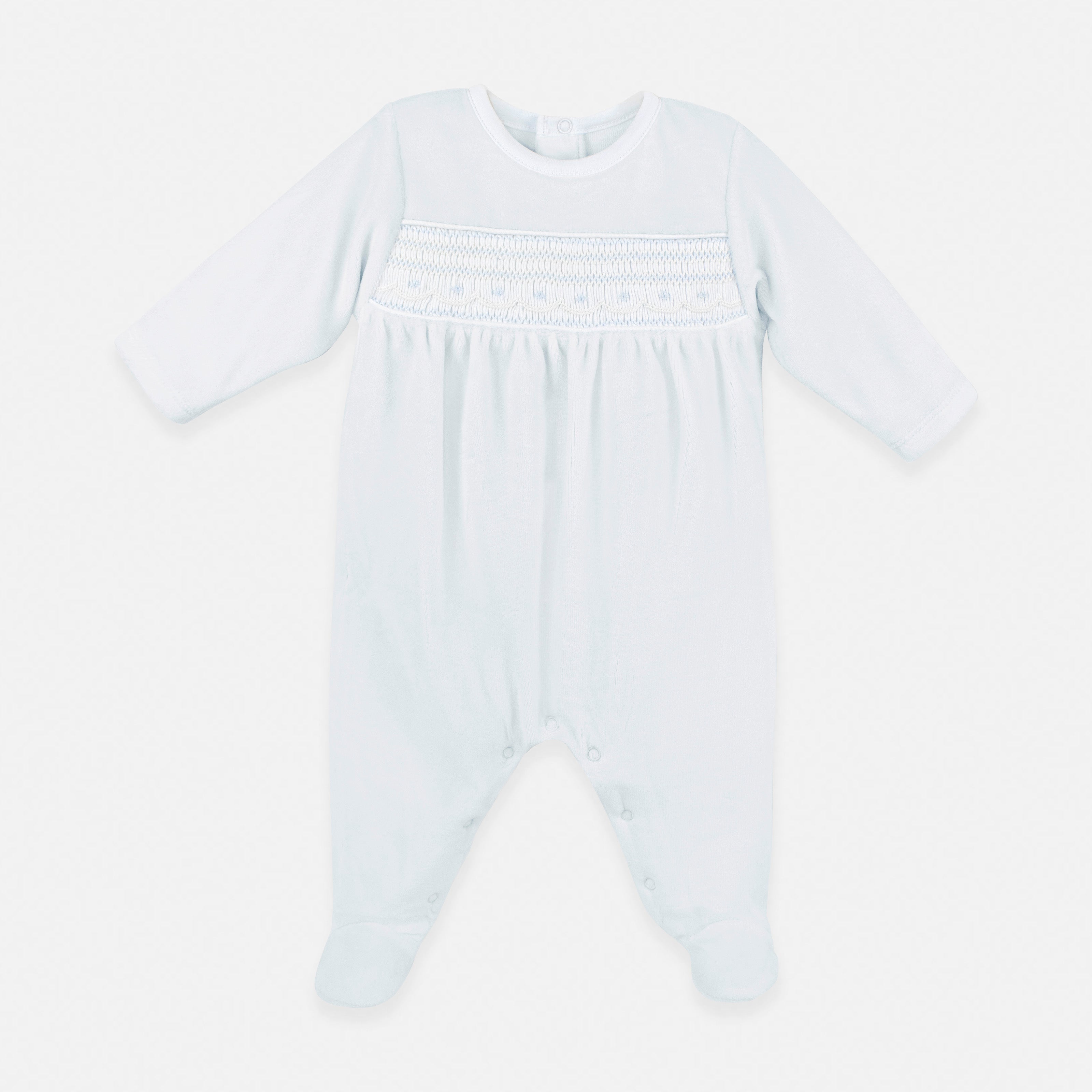 Smock Velour Collection Footie BABY BOY