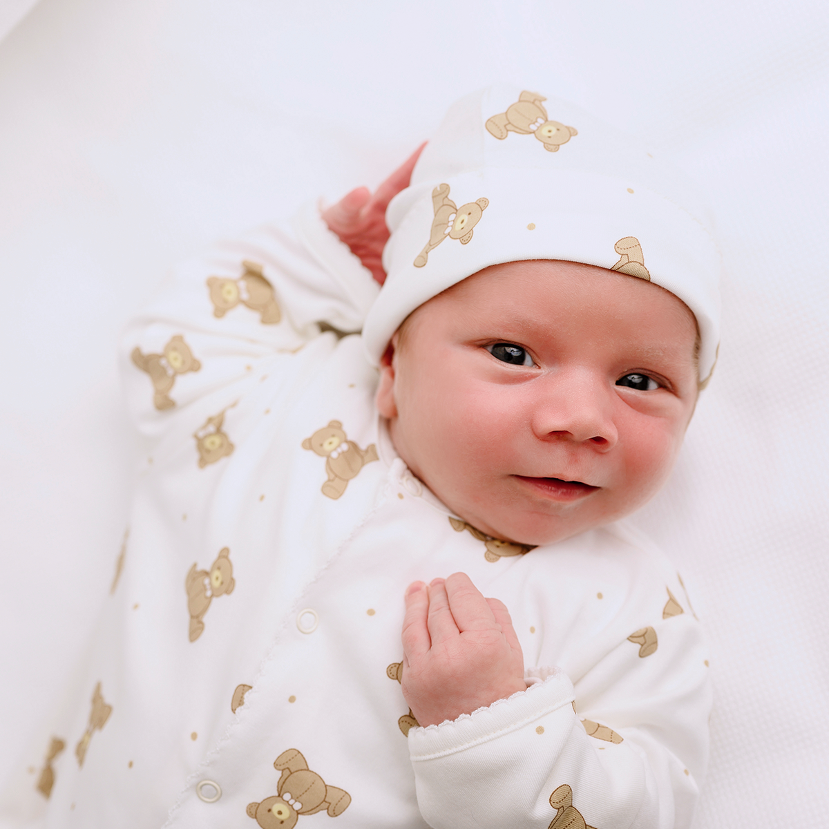 Teddy Bear Printed Footie | Baby Unisex