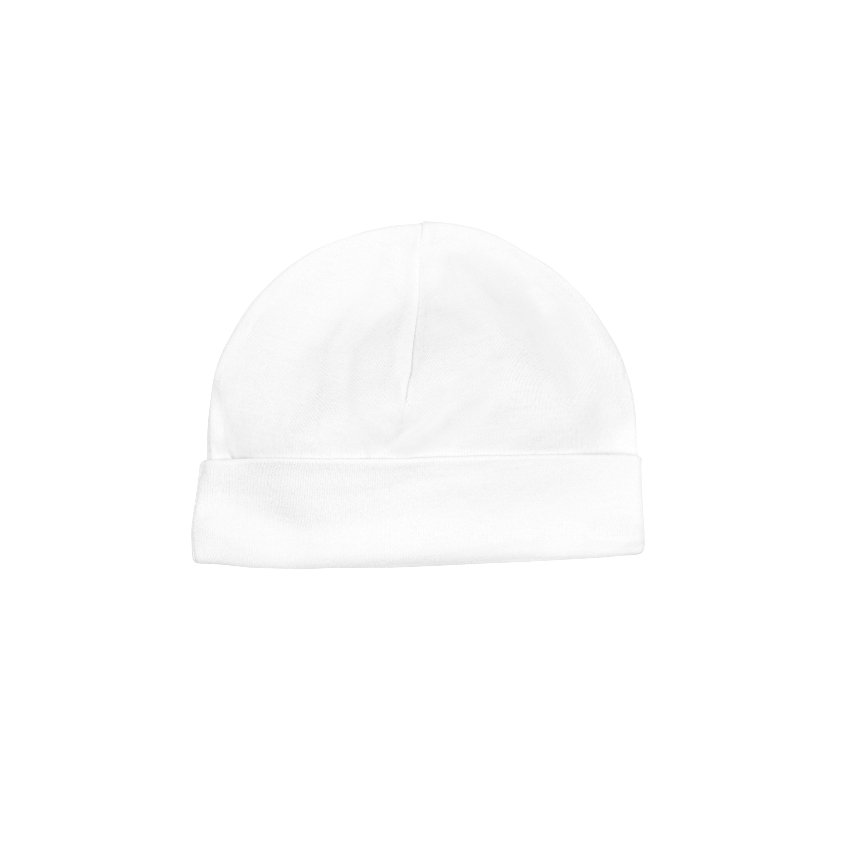  Soft baby essentials hand embroidery on unisex baby hat crafted from organic Peruvian Pima cotton — breathable, gentle, and cozy.