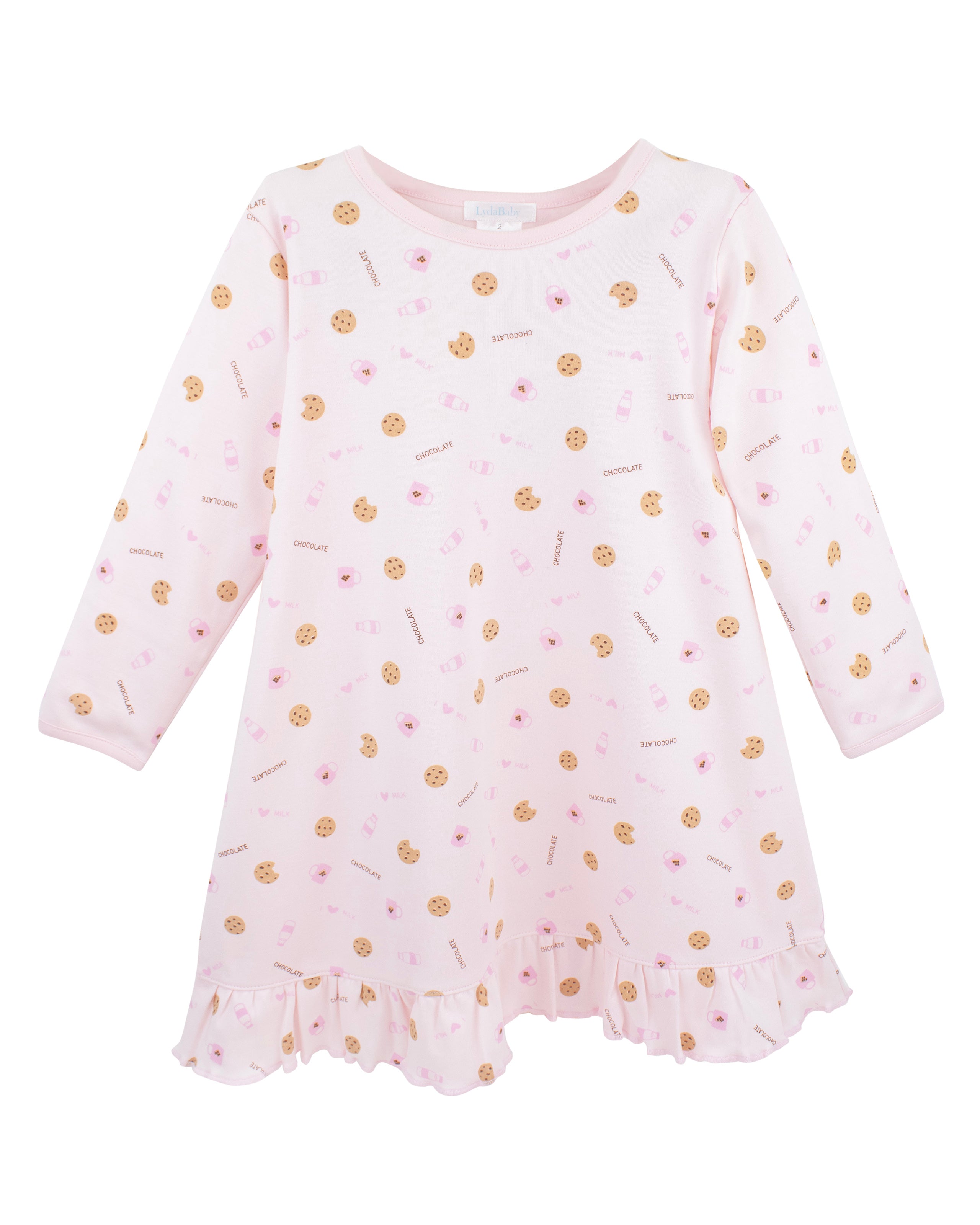Soft and luxurious baby pajama dress crafted with premium Peruvian Pima cotton and sweet cookies print — designed for delicate and sensitive skin.