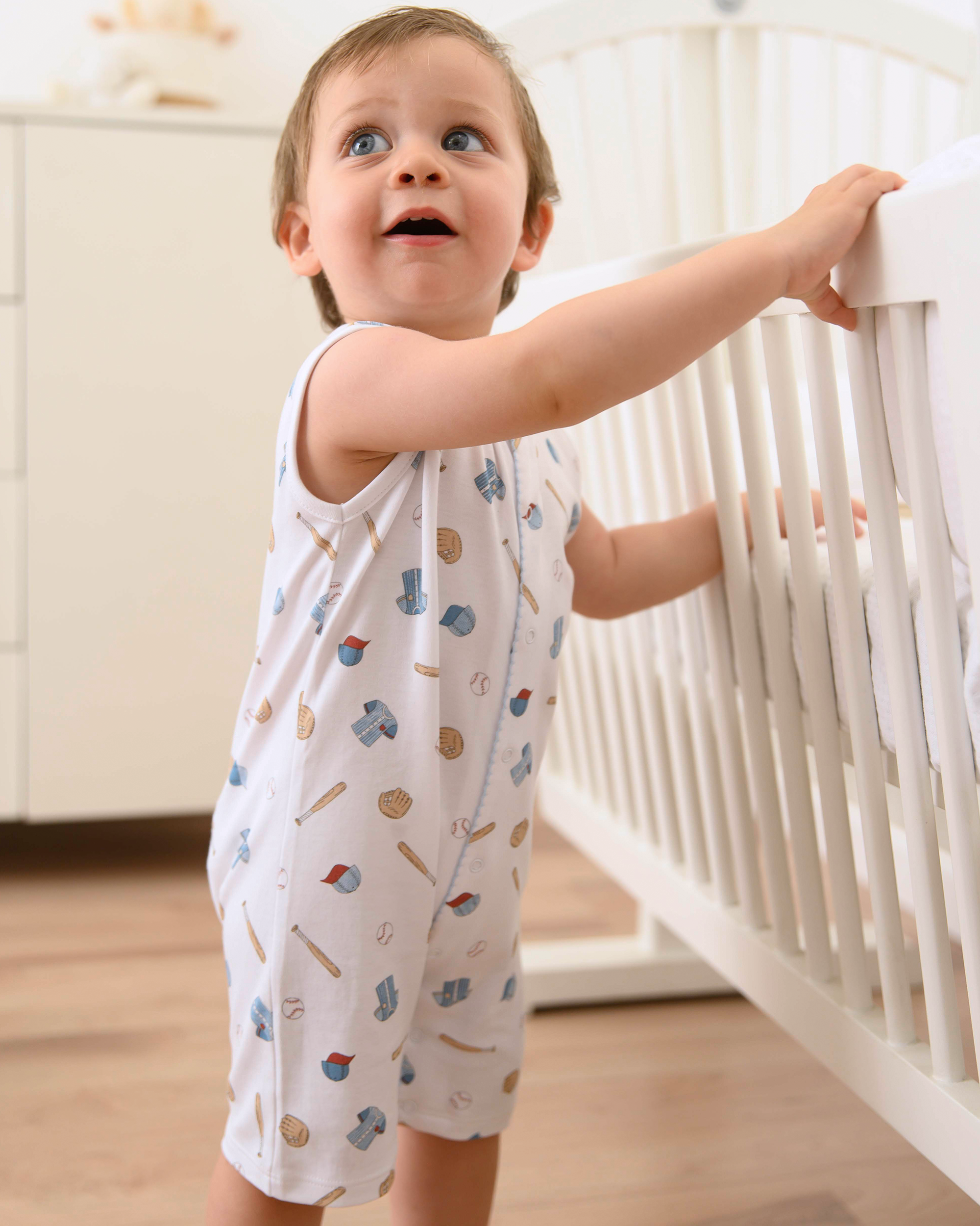 Baseball Printed Romper | Baby Boy