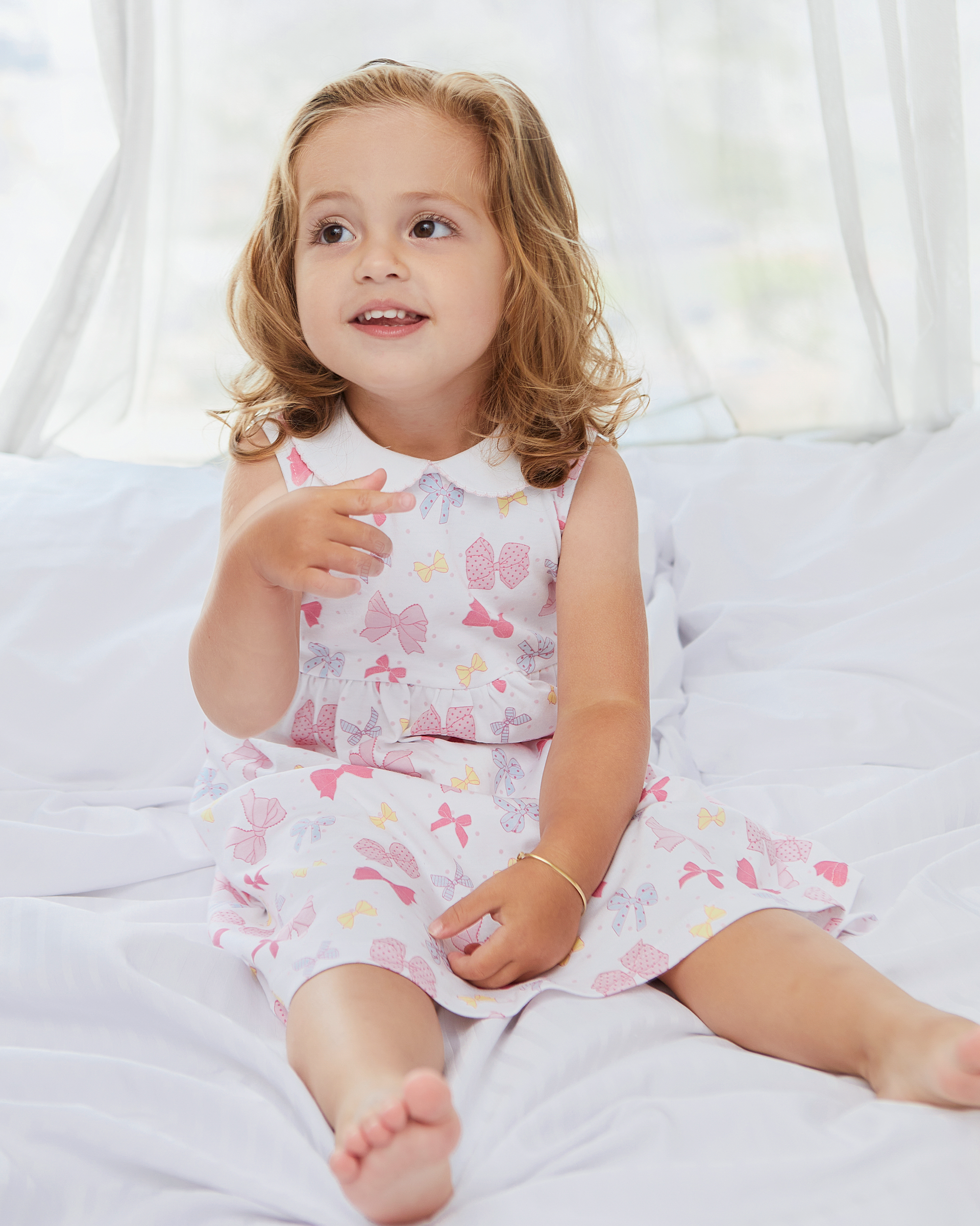 All Bows Printed Dress | Girl