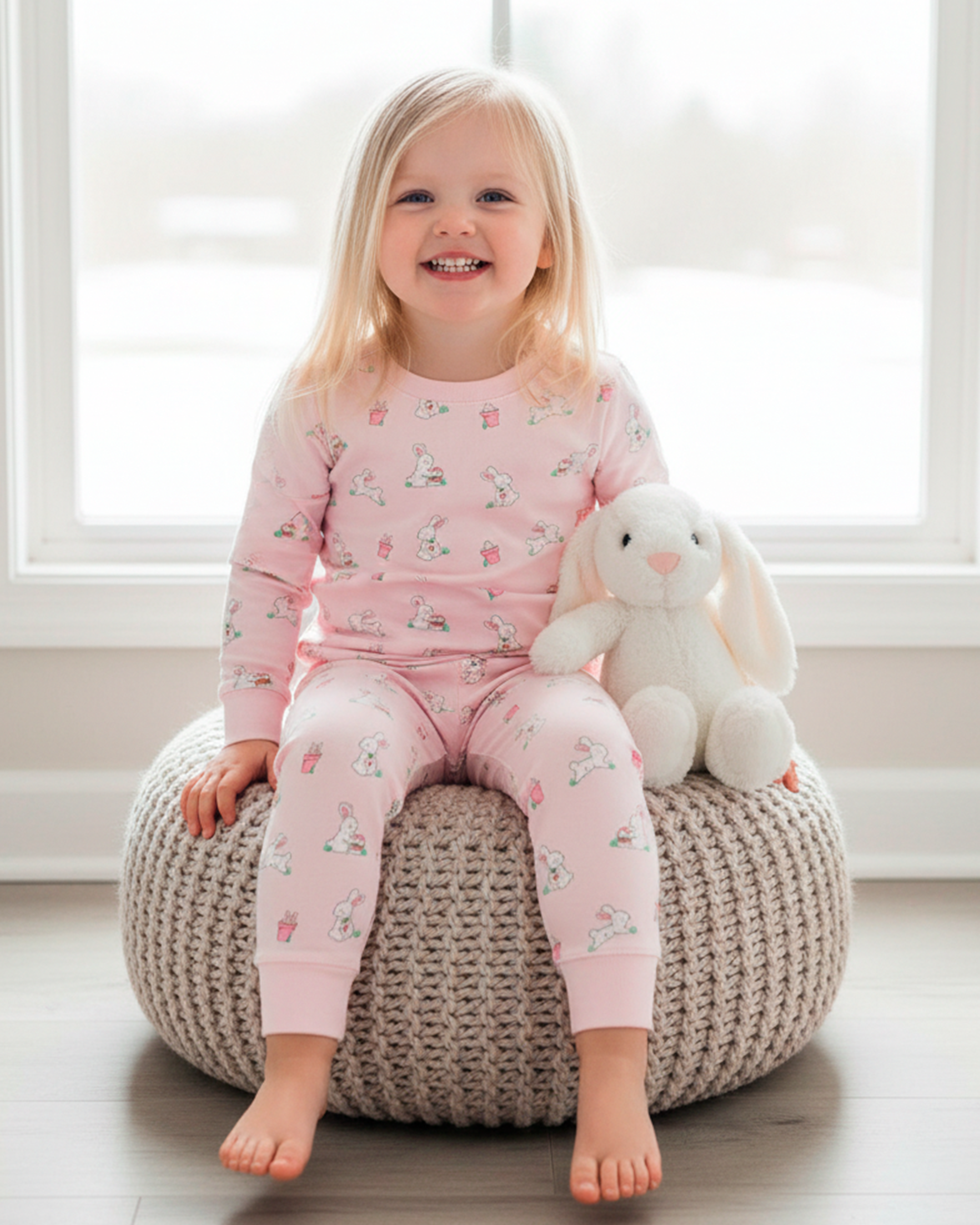 Bunnies in the Garden Printed Pajama | Girl