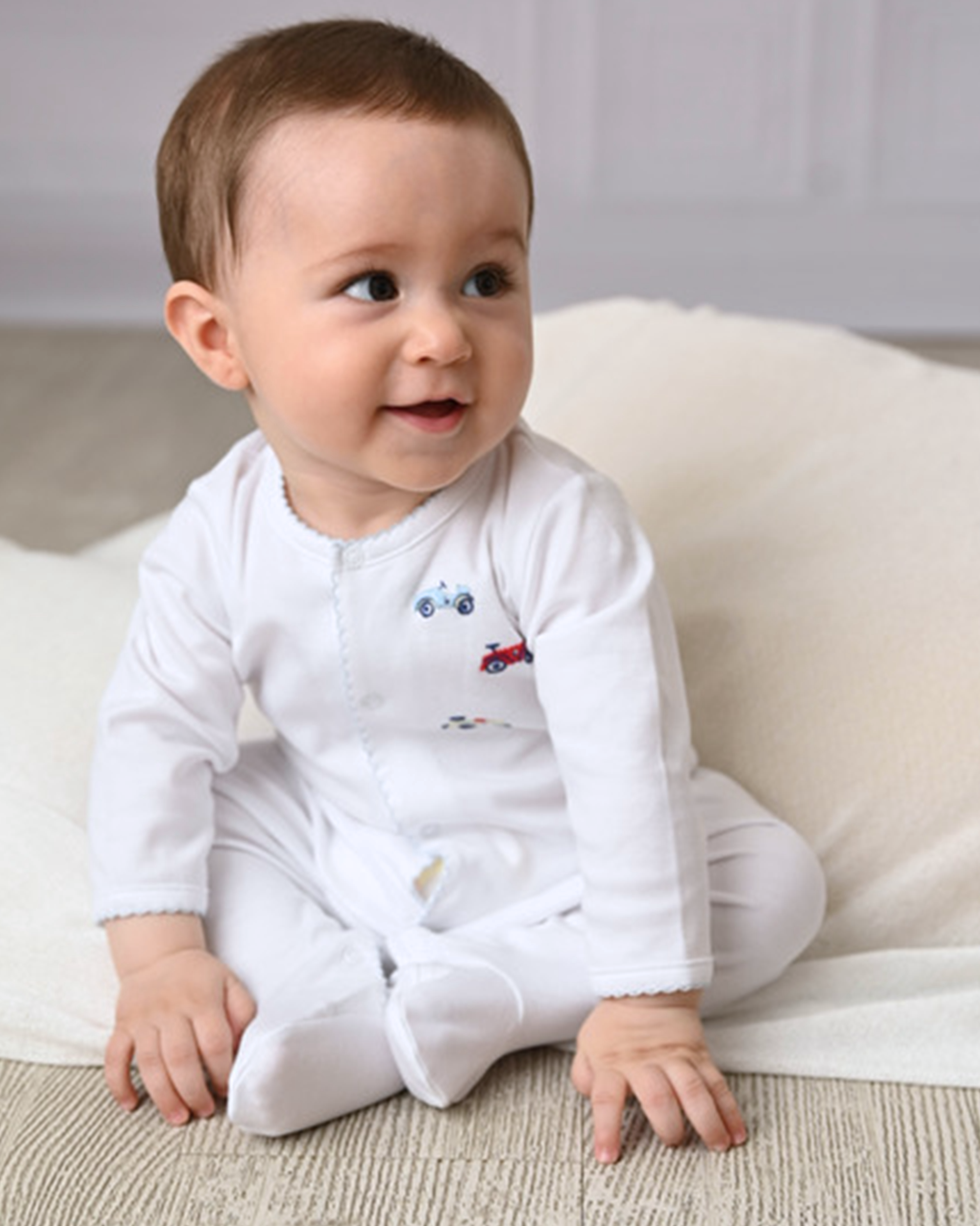 Toy Cars Embroidery Footie | Baby Boy