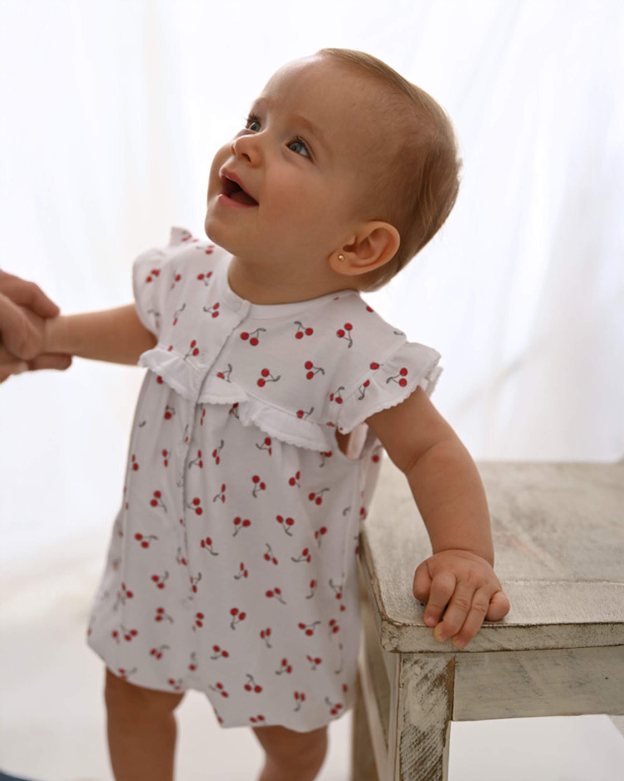 Cherries Printed Romper | Baby Girl
