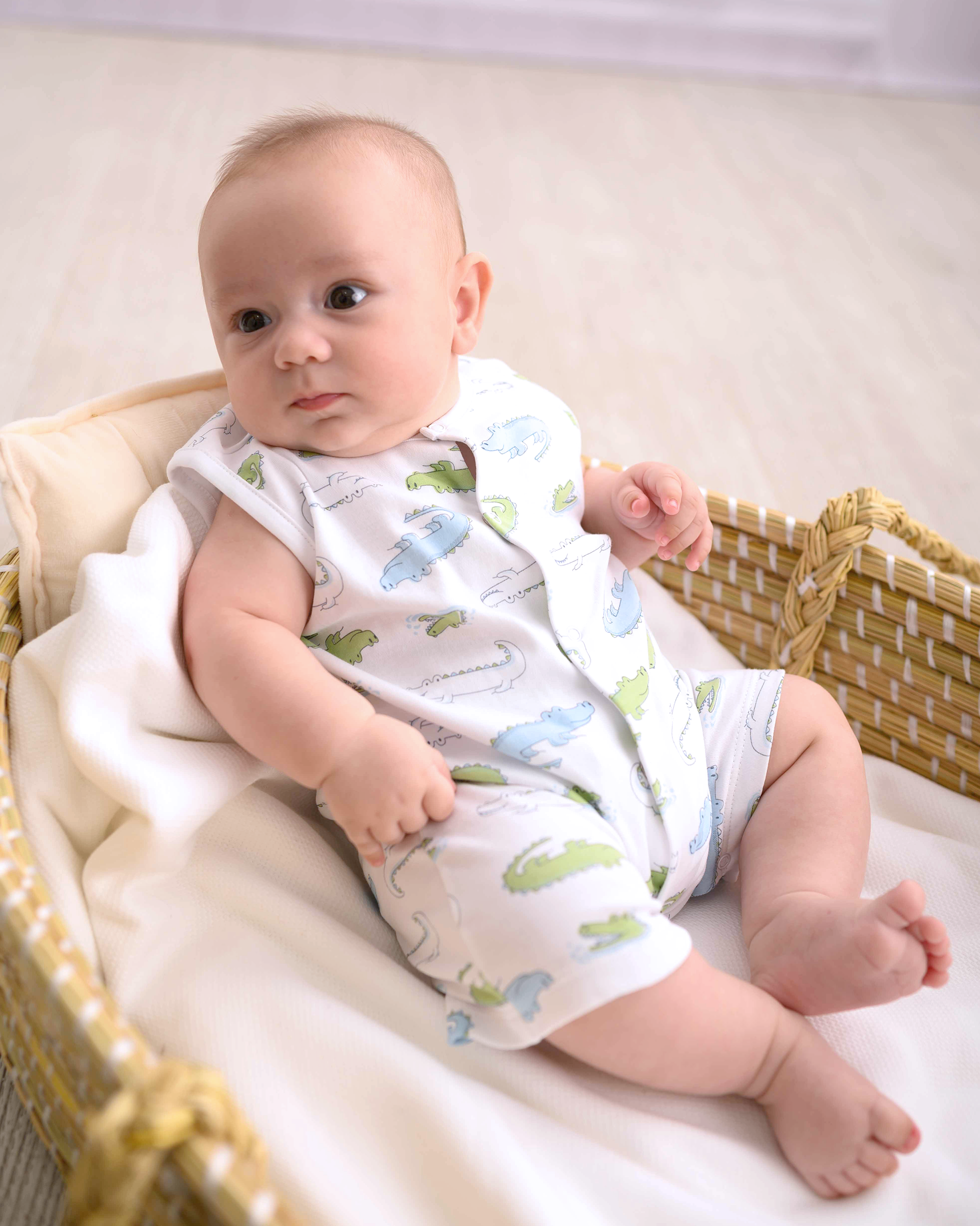Crocodile Printed Romper | Baby Boy