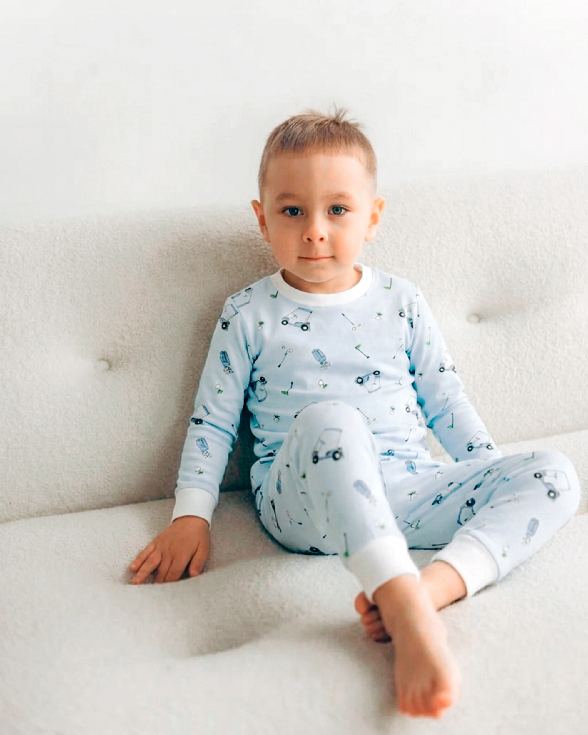 Light Blue Golf Printed Pajama | Baby Boy