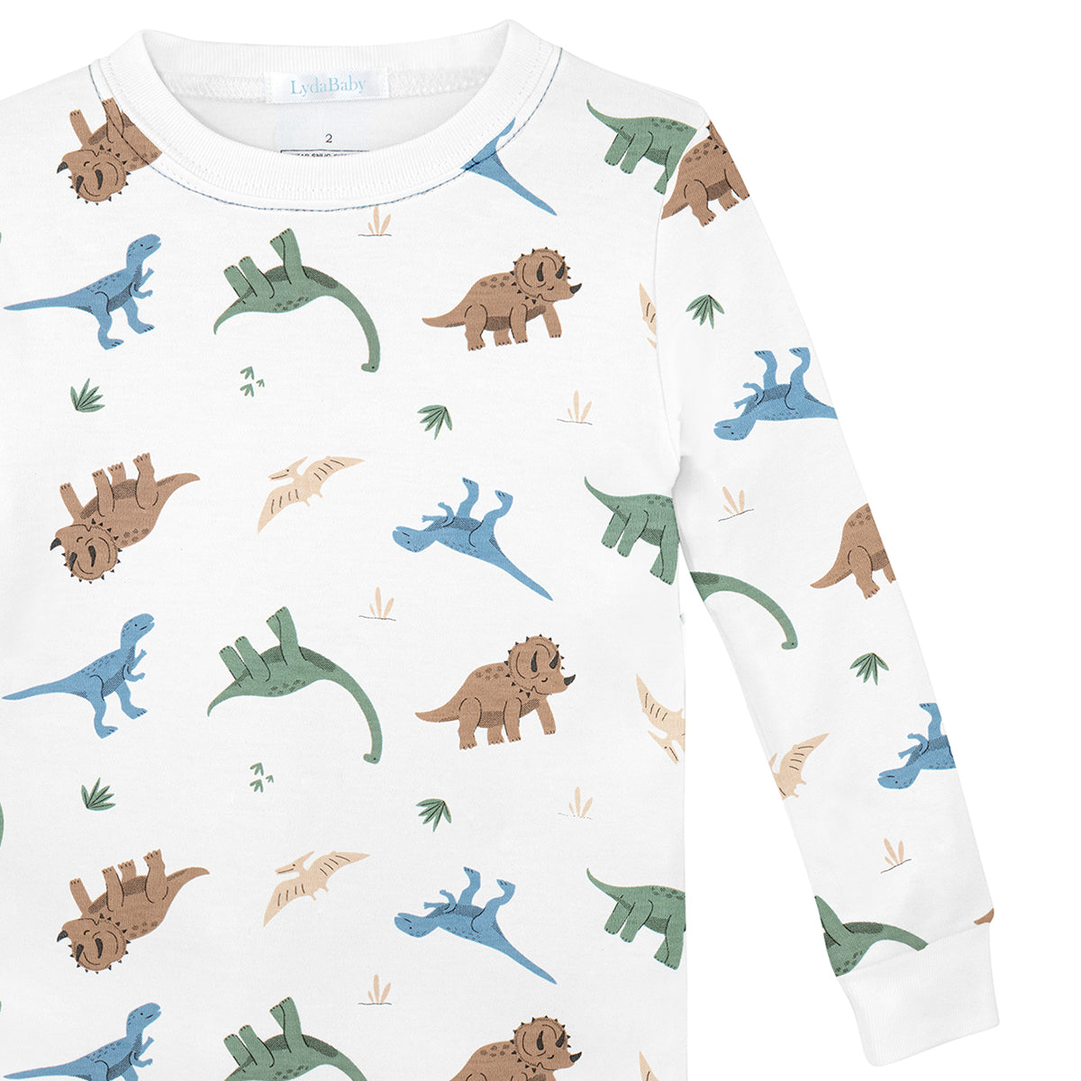 Luxury two-piece pajama for boys in Peruvian Pima cotton with playful lion print — Let’s Roar collection.