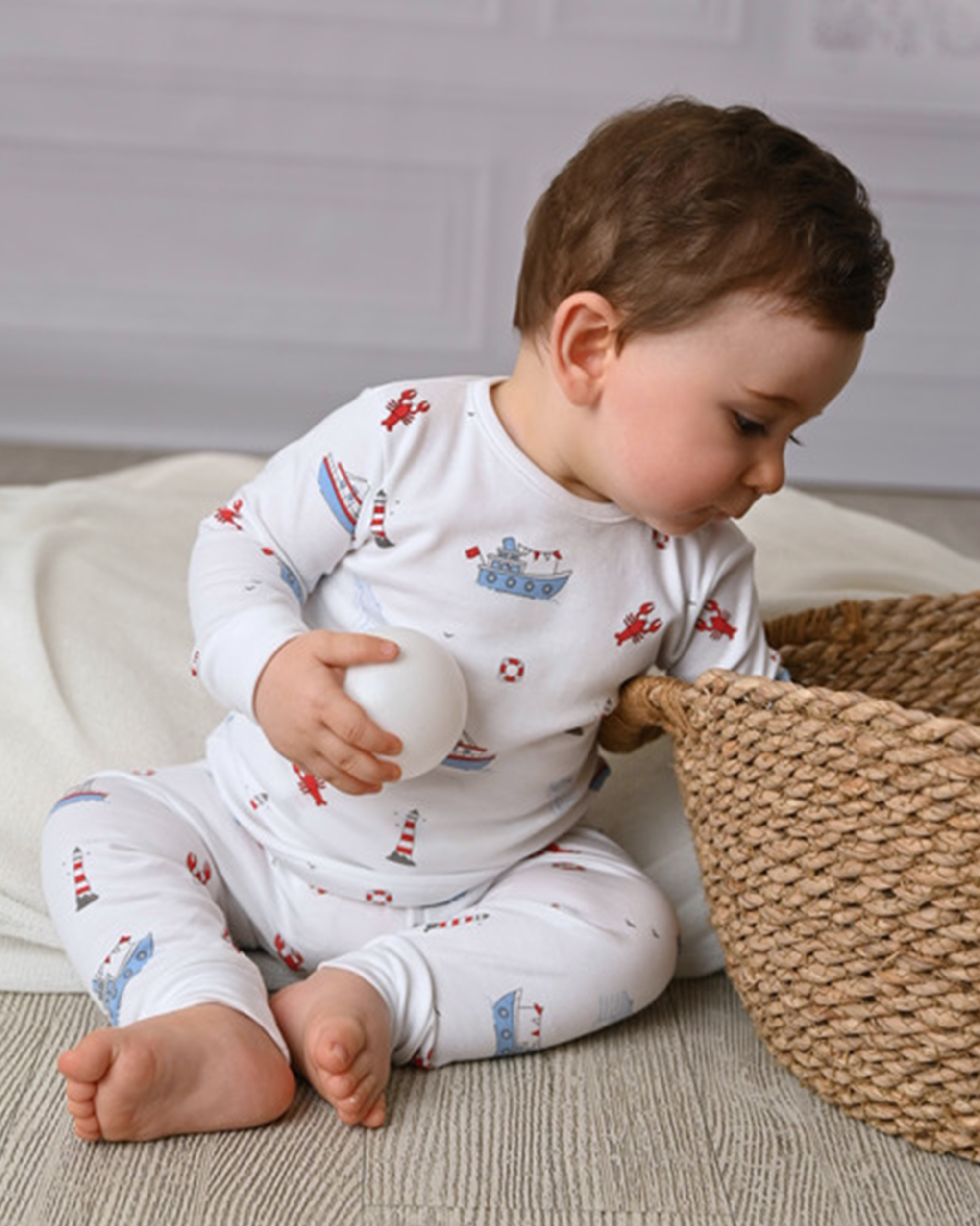 Lobster Boat Printed Pajama | Boy