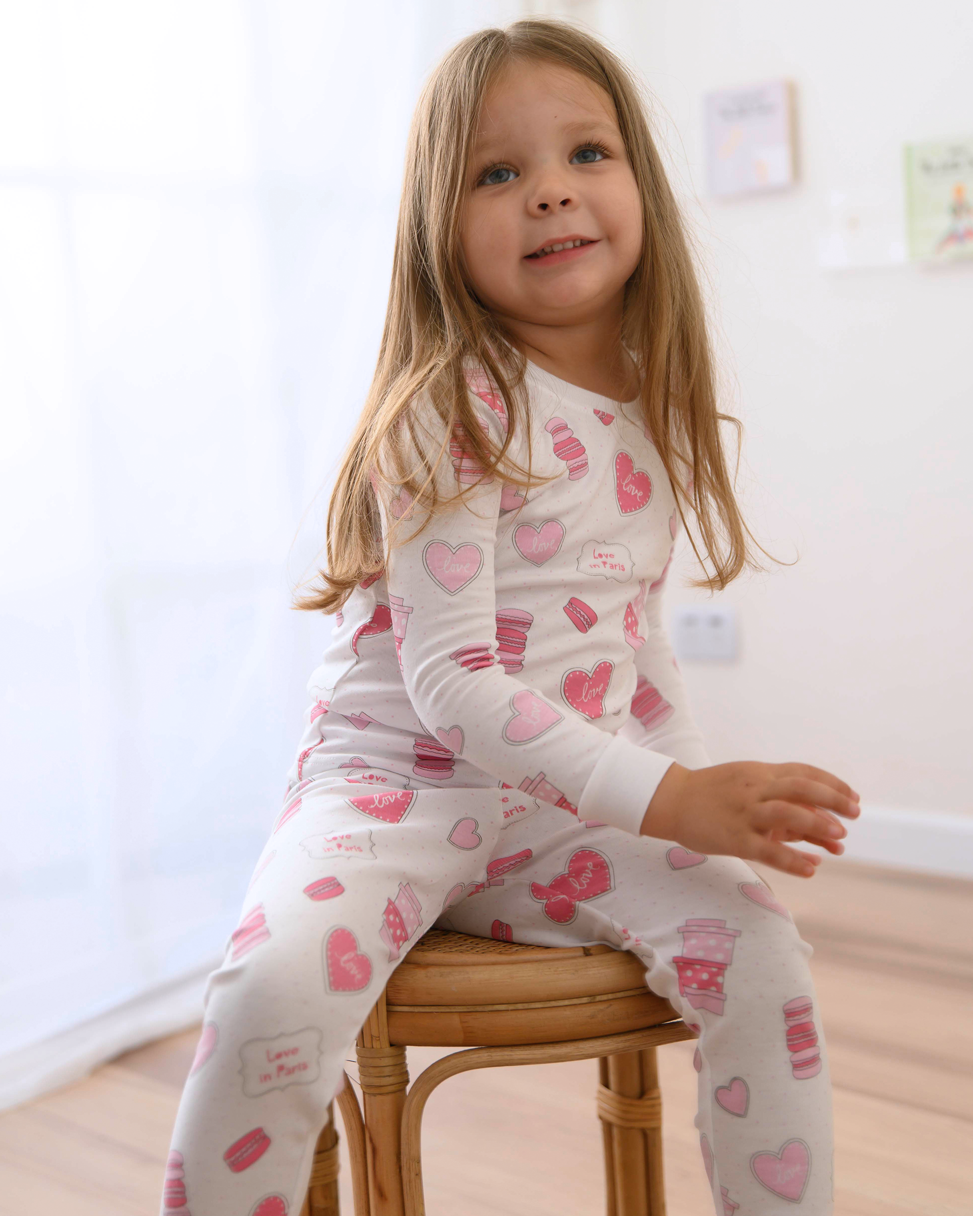 Love in Paris Printed Pajama | Girl