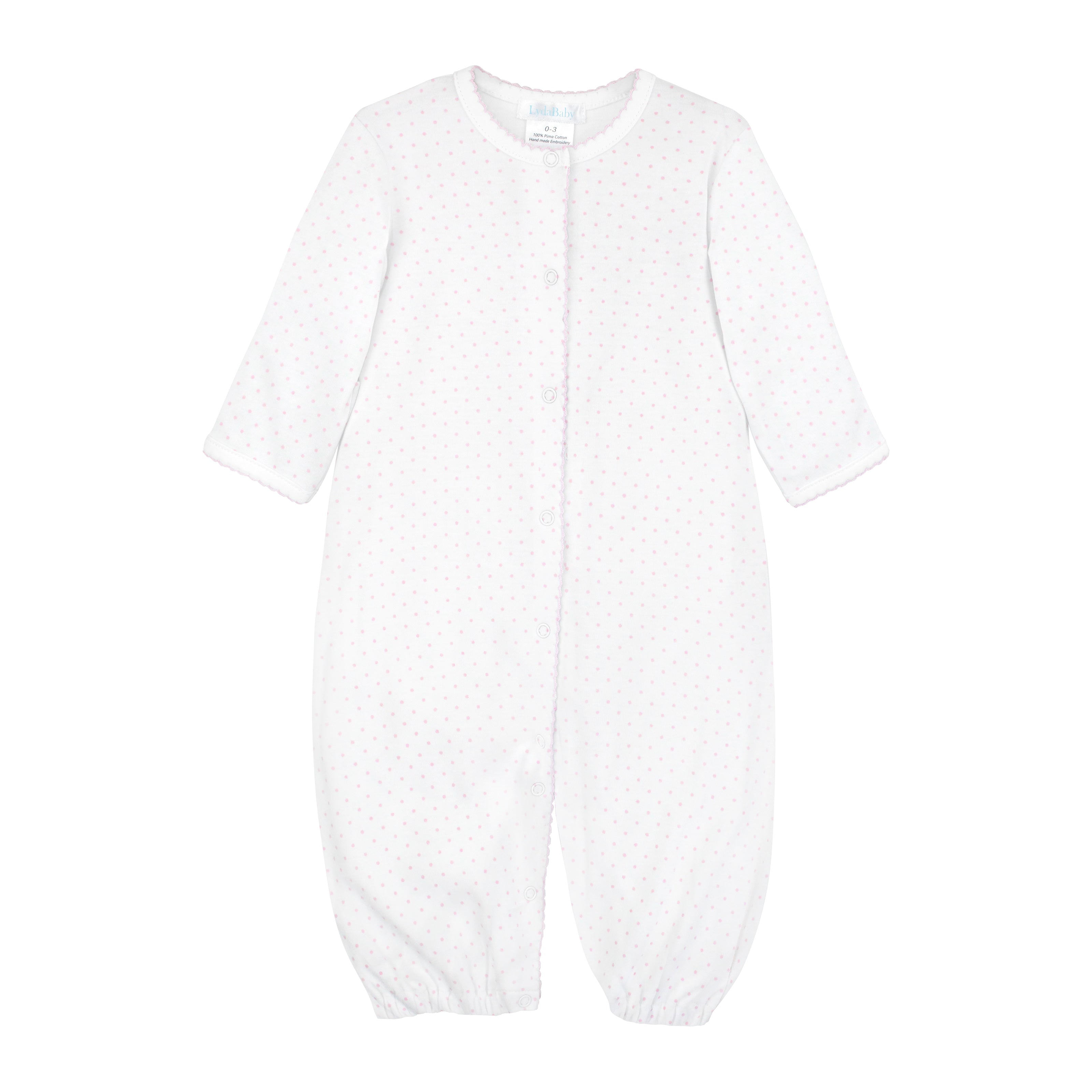  Sweet baby girl converter with baby elephant print on soft, breathable Peruvian Pima cotton — cozy and perfect for delicate skin.