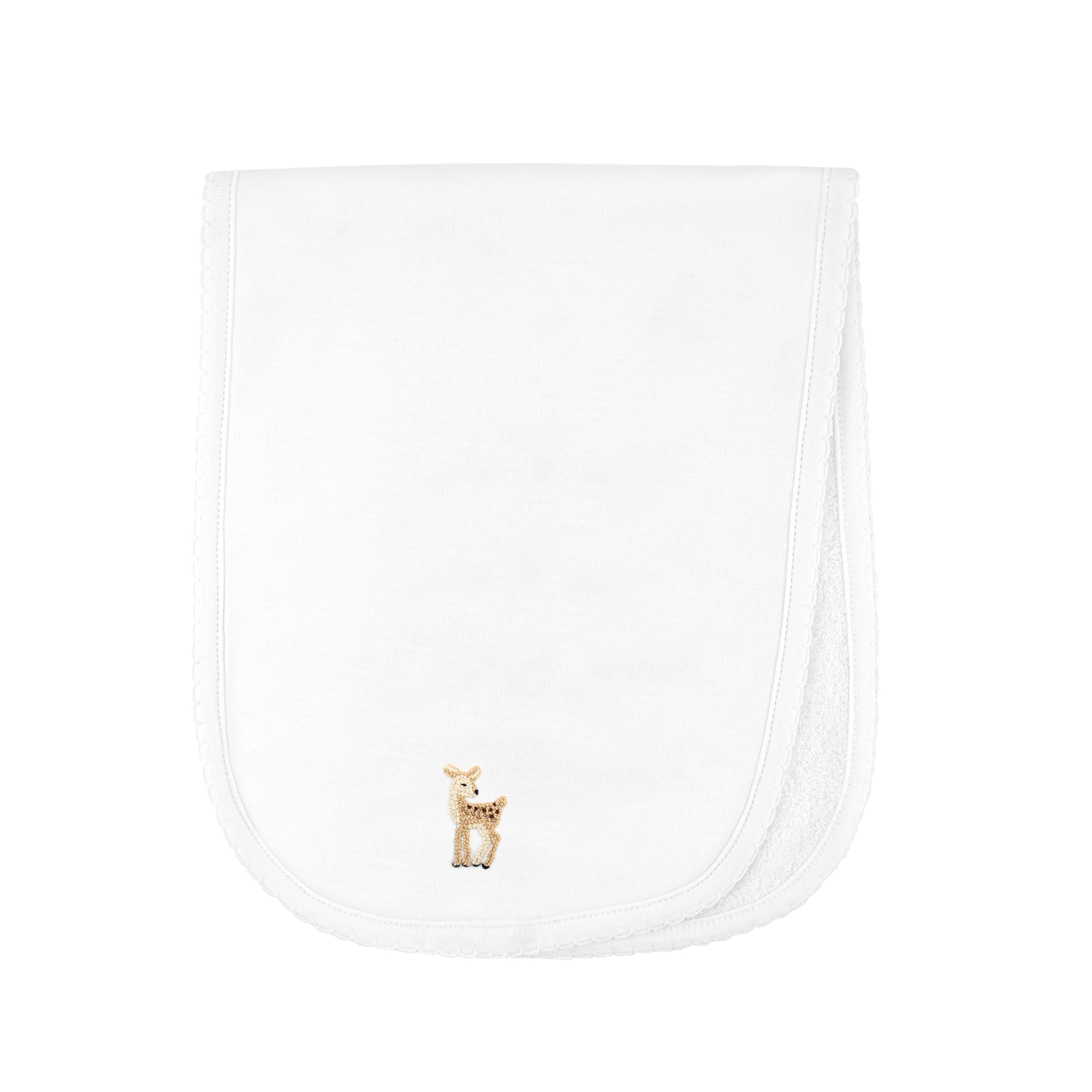  Elegant unisex burpie hand-embroidered with adorable woodland animals, made from the finest Peruvian Pima cotton — gentle, artisanal, and ideal for delicate skin.
